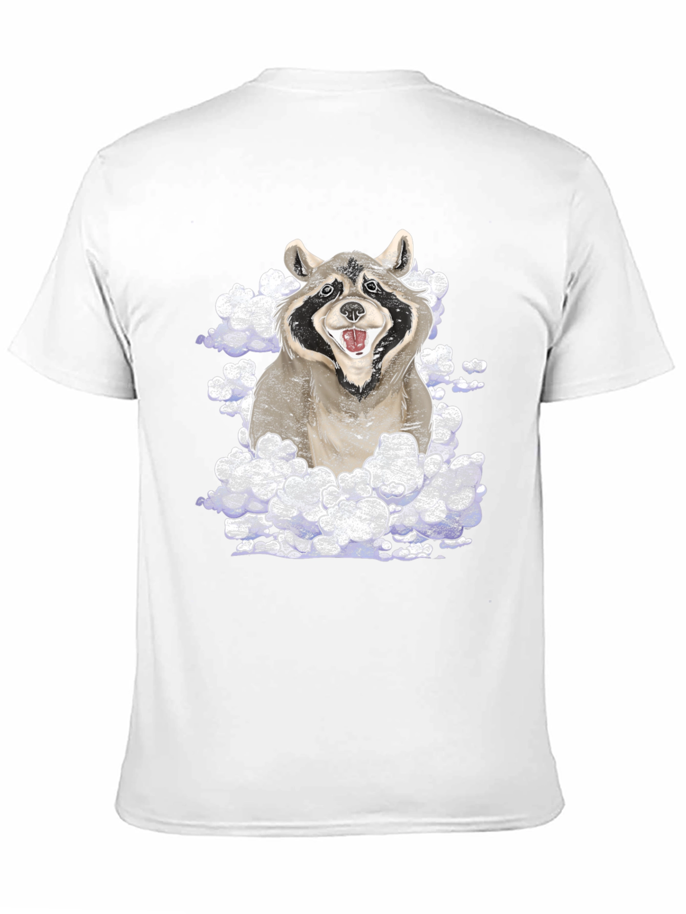 Raccoon in Clouds Graphic T-Shirt