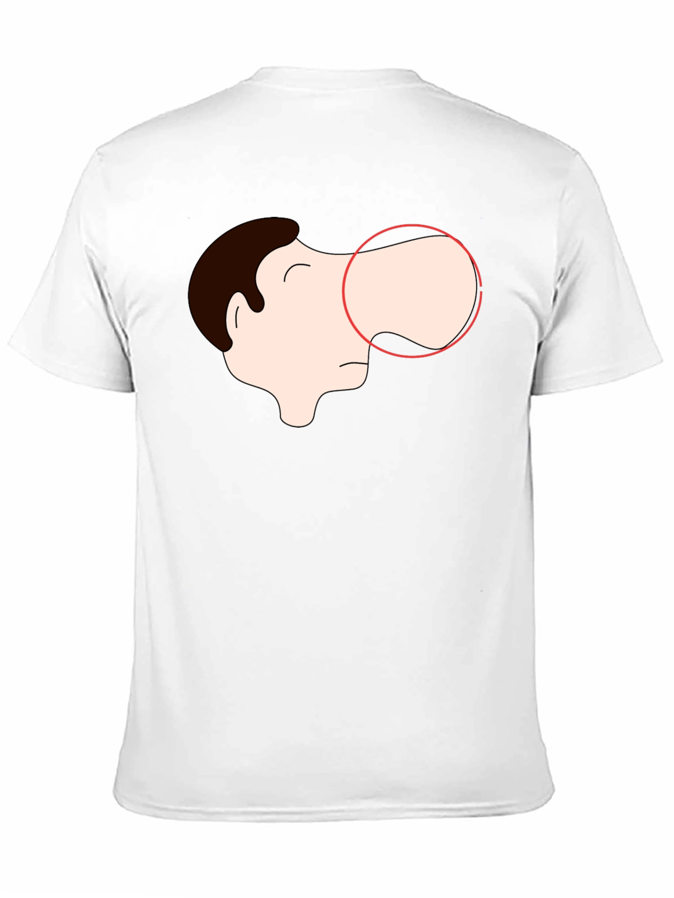 Cartoon Face Graphic Tee - Black