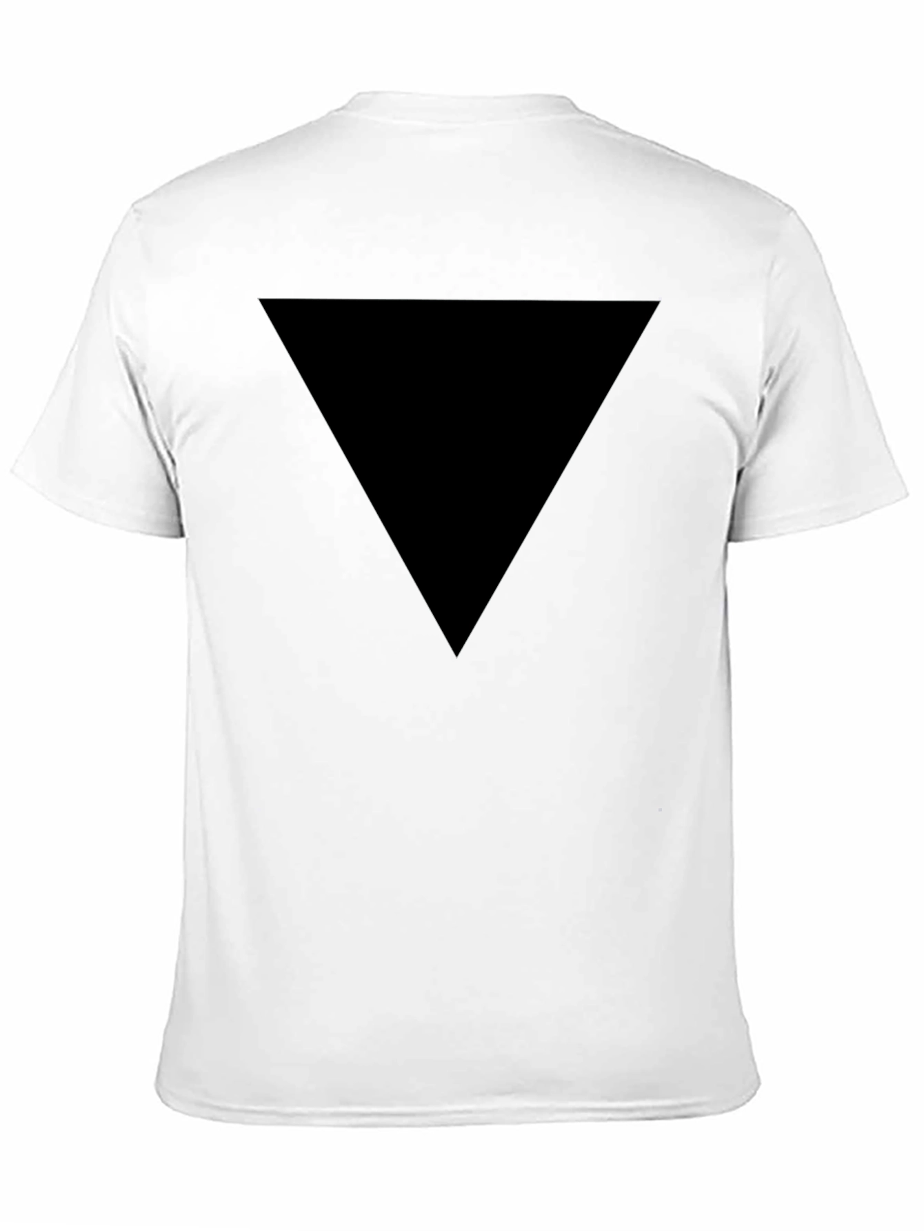 Mens Black Triangle Graphic Tee - Casual Style