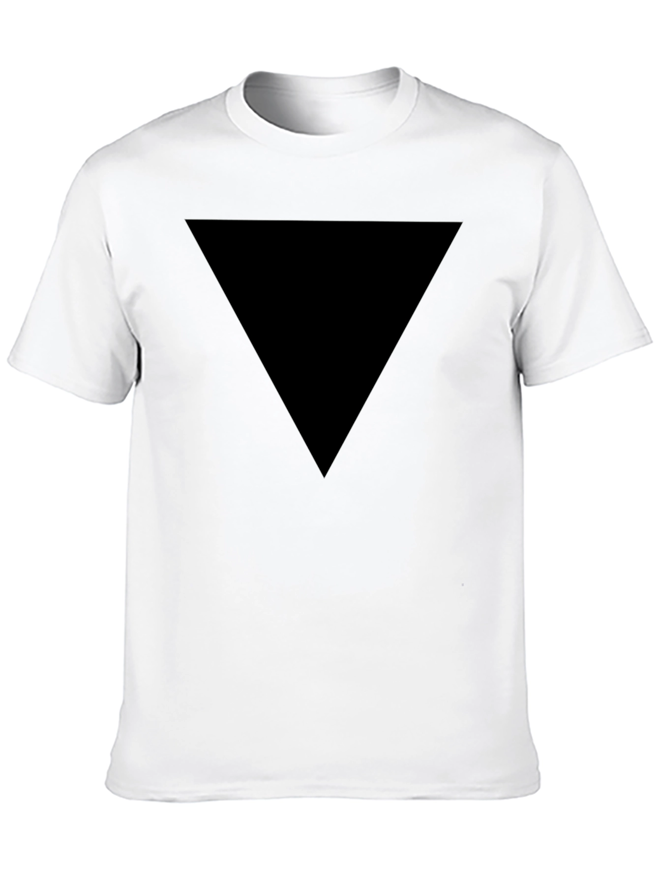 Mens Black Triangle Graphic Tee - Casual Style