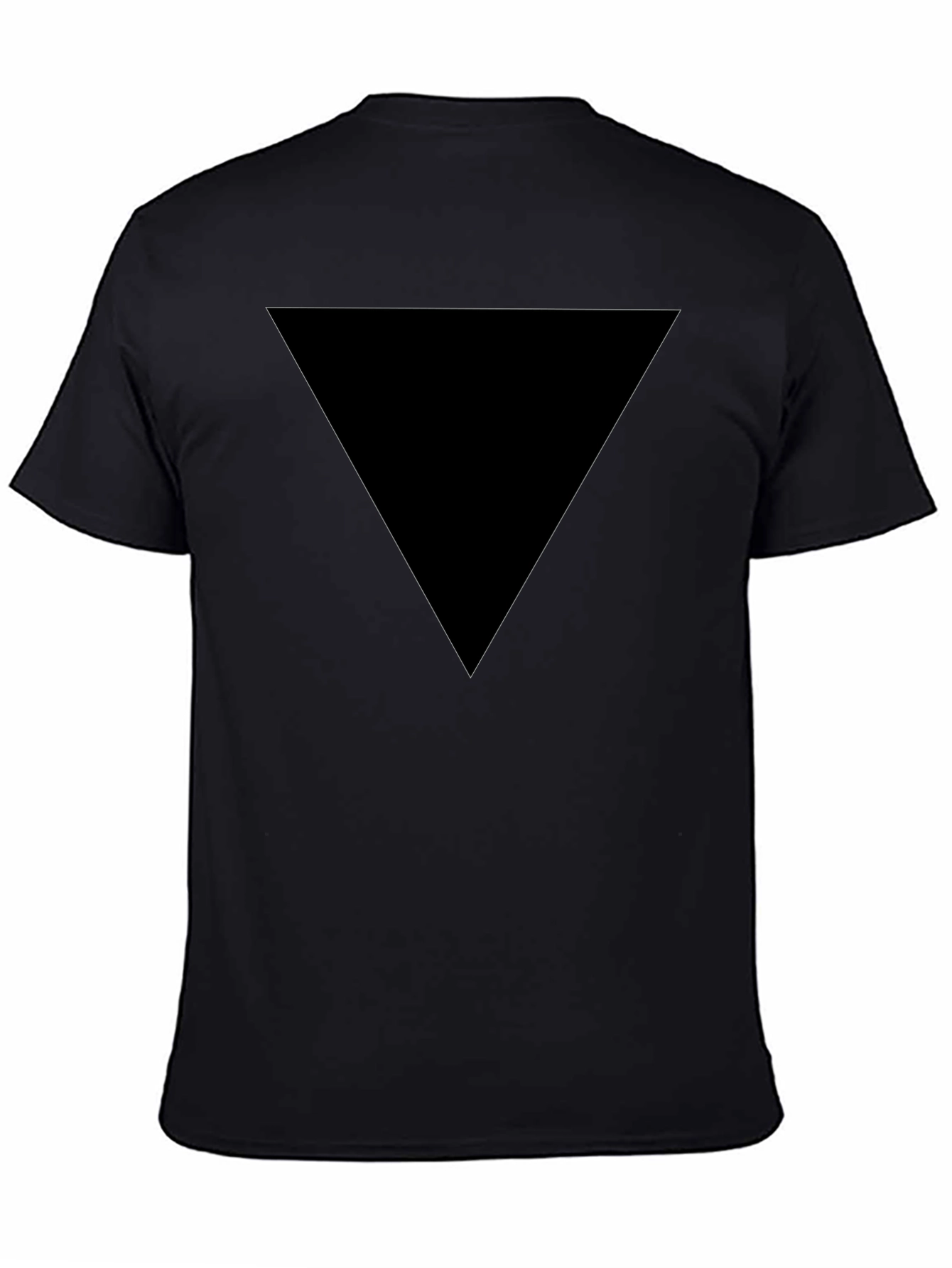 Mens Black Triangle Graphic Tee - Casual Style