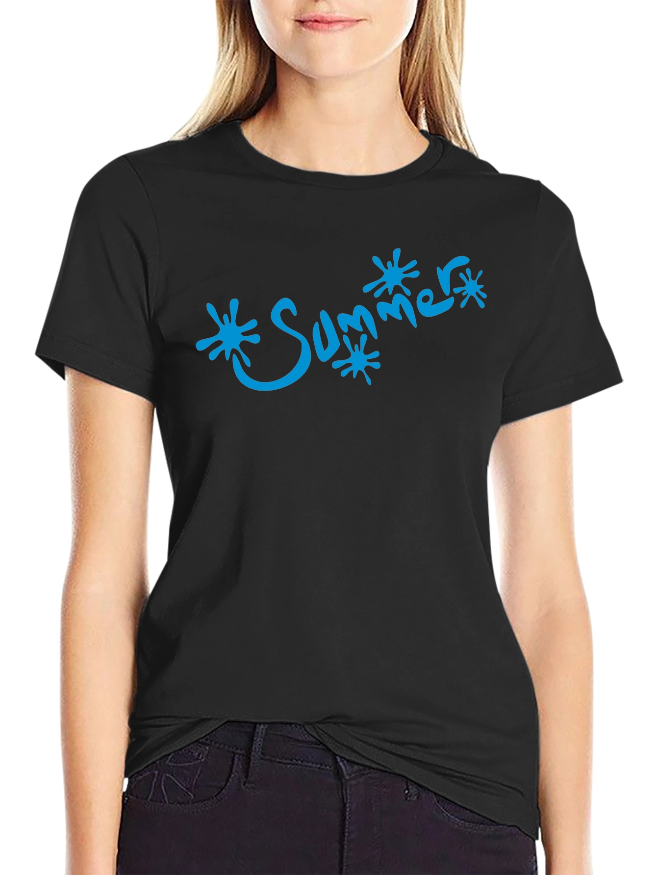 Summer Splash Tee - Cool Black Graphic T-Shirt