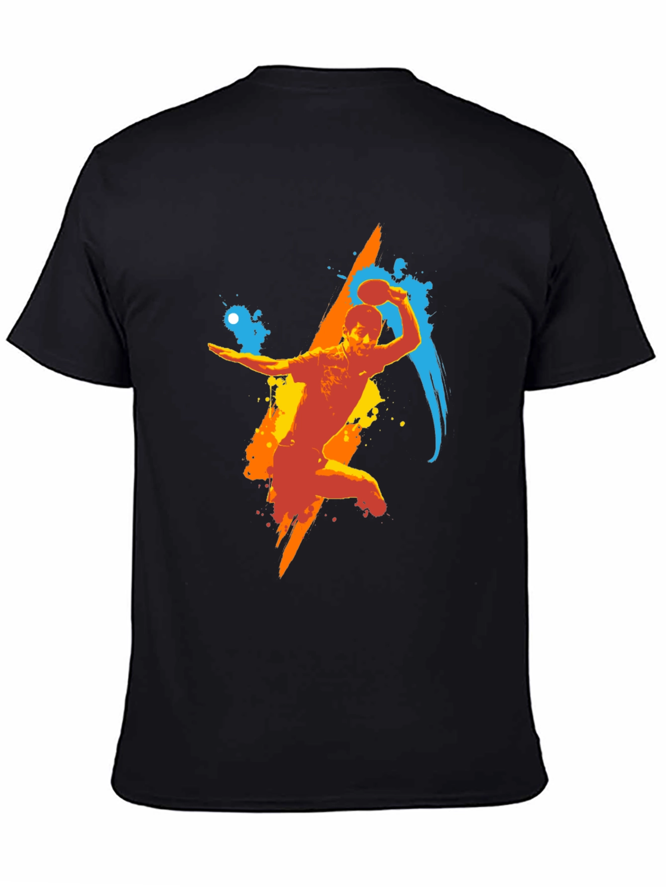 Dynamic Ping Pong Player Graphic T-Shirt