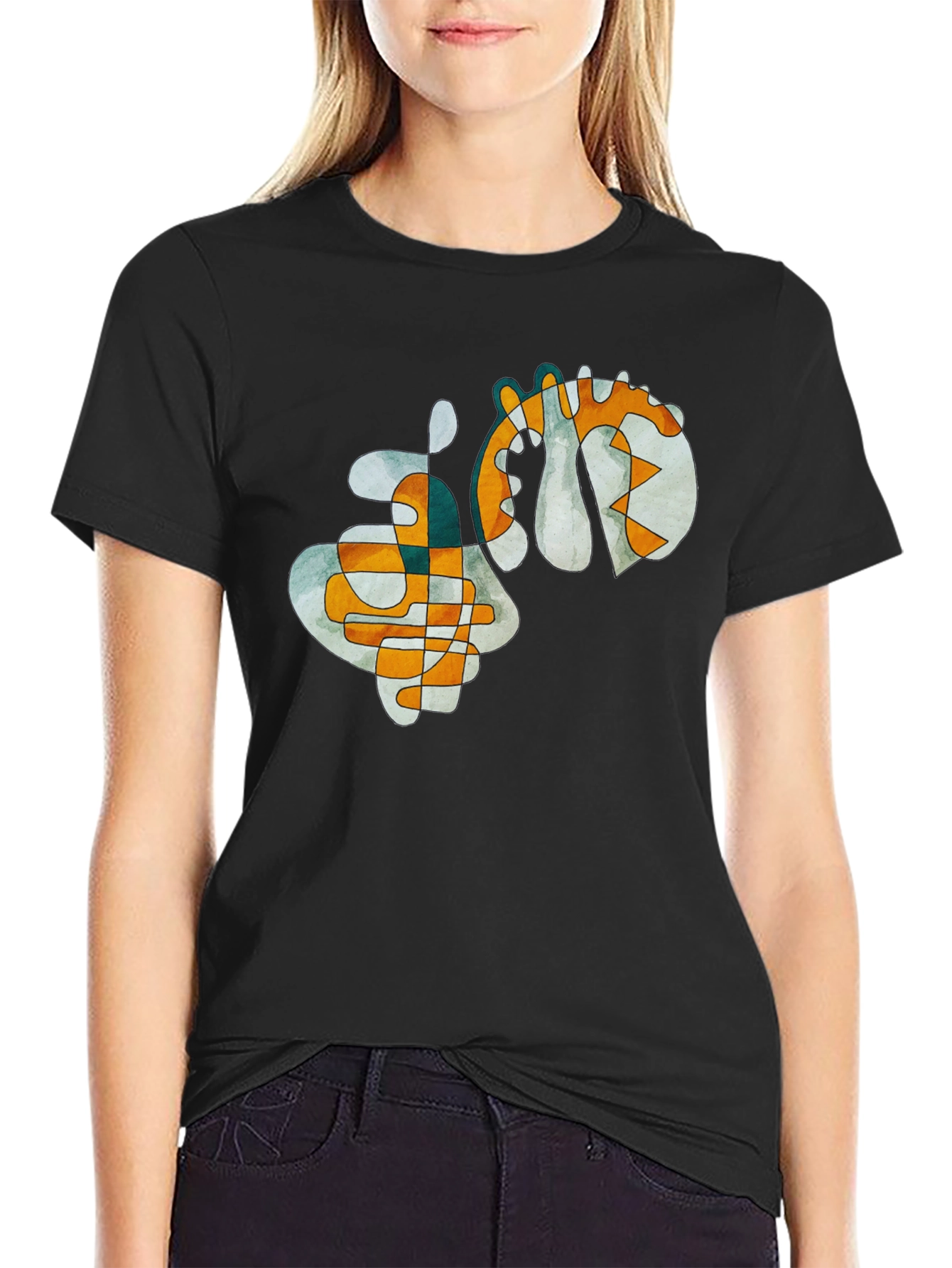 Abstract Art Graphic Tee - Modern Style Shirt