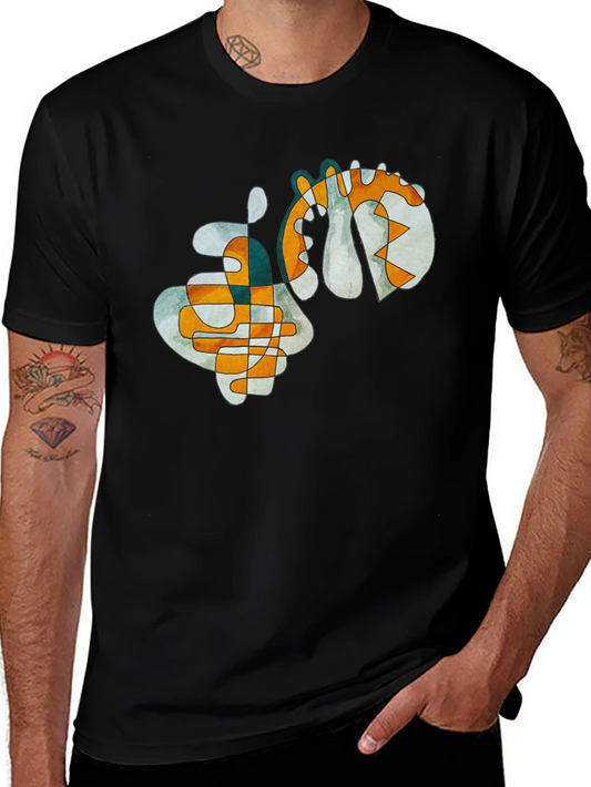Abstract Art Graphic Tee - Modern Style Shirt