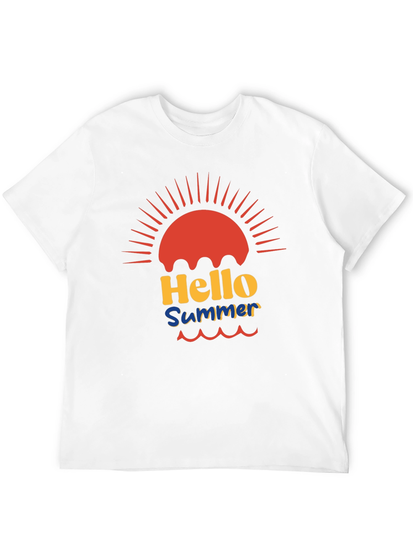 Hello Summer Black Graphic Tee