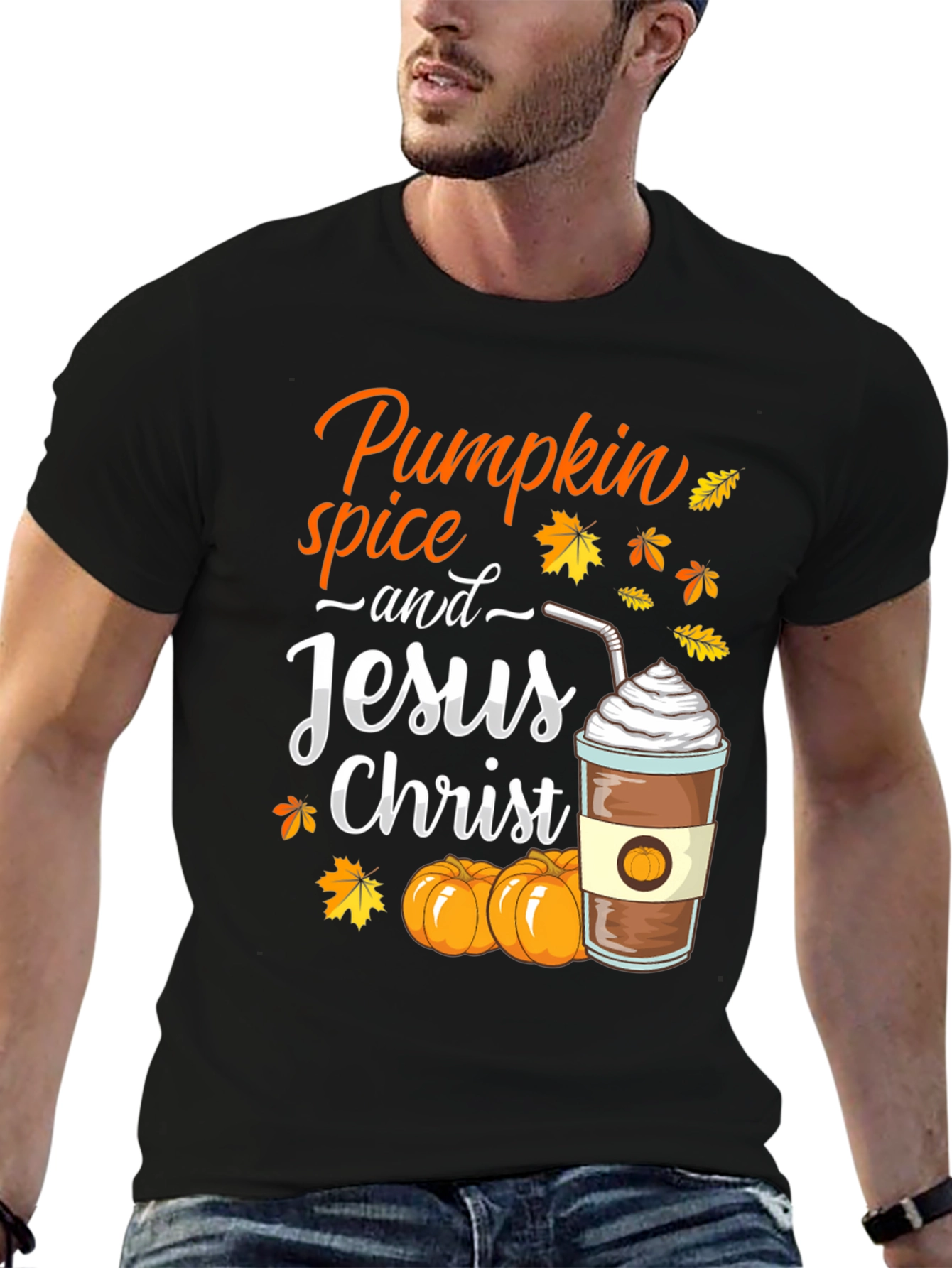 Pumpkin Spice and Jesus Christ T-Shirt