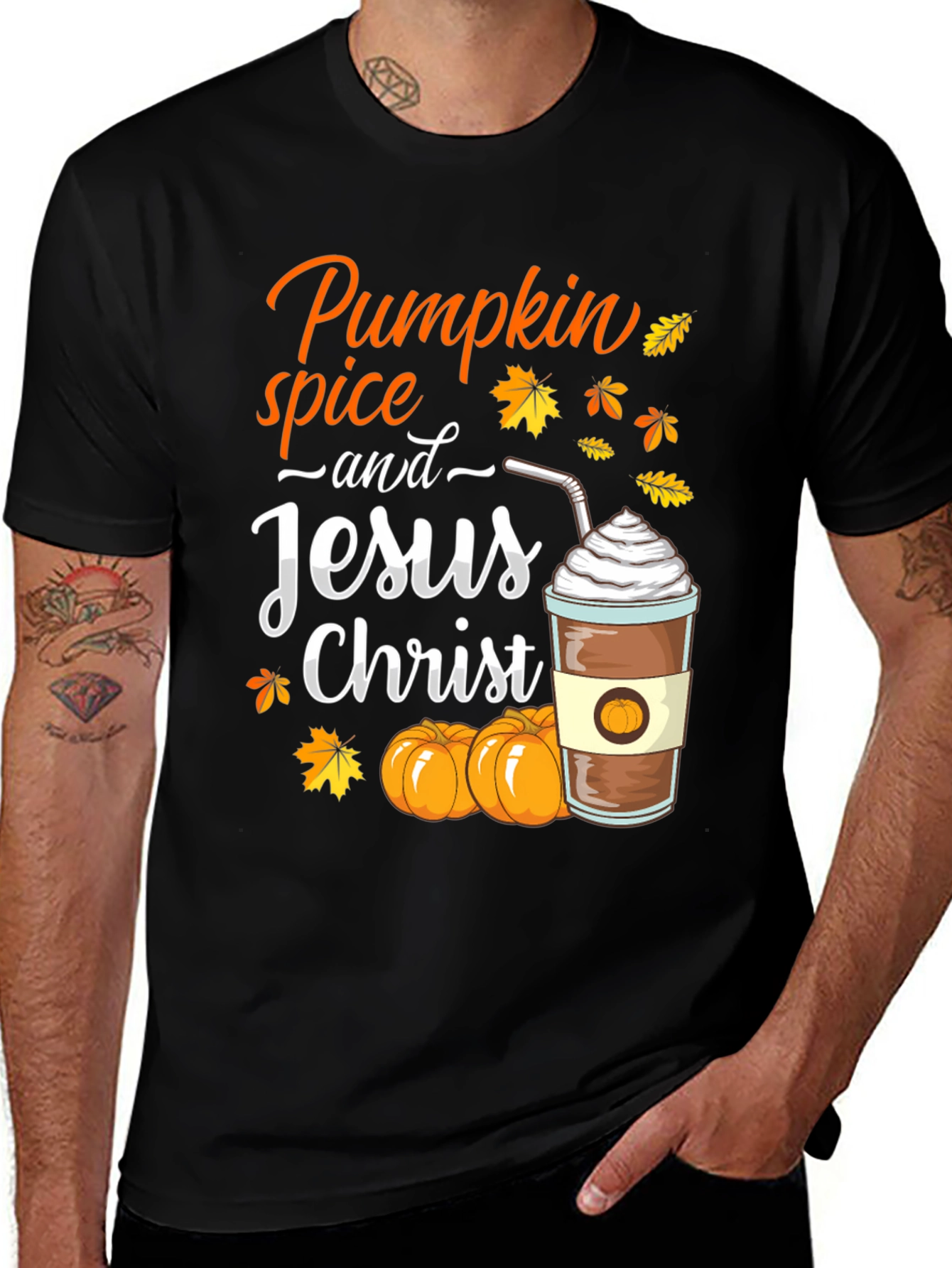 Pumpkin Spice and Jesus Christ T-Shirt
