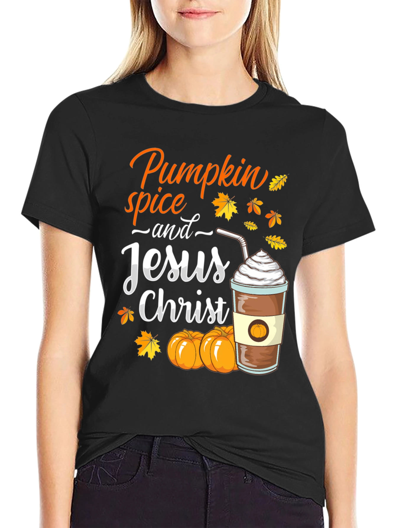 Pumpkin Spice and Jesus Christ T-Shirt