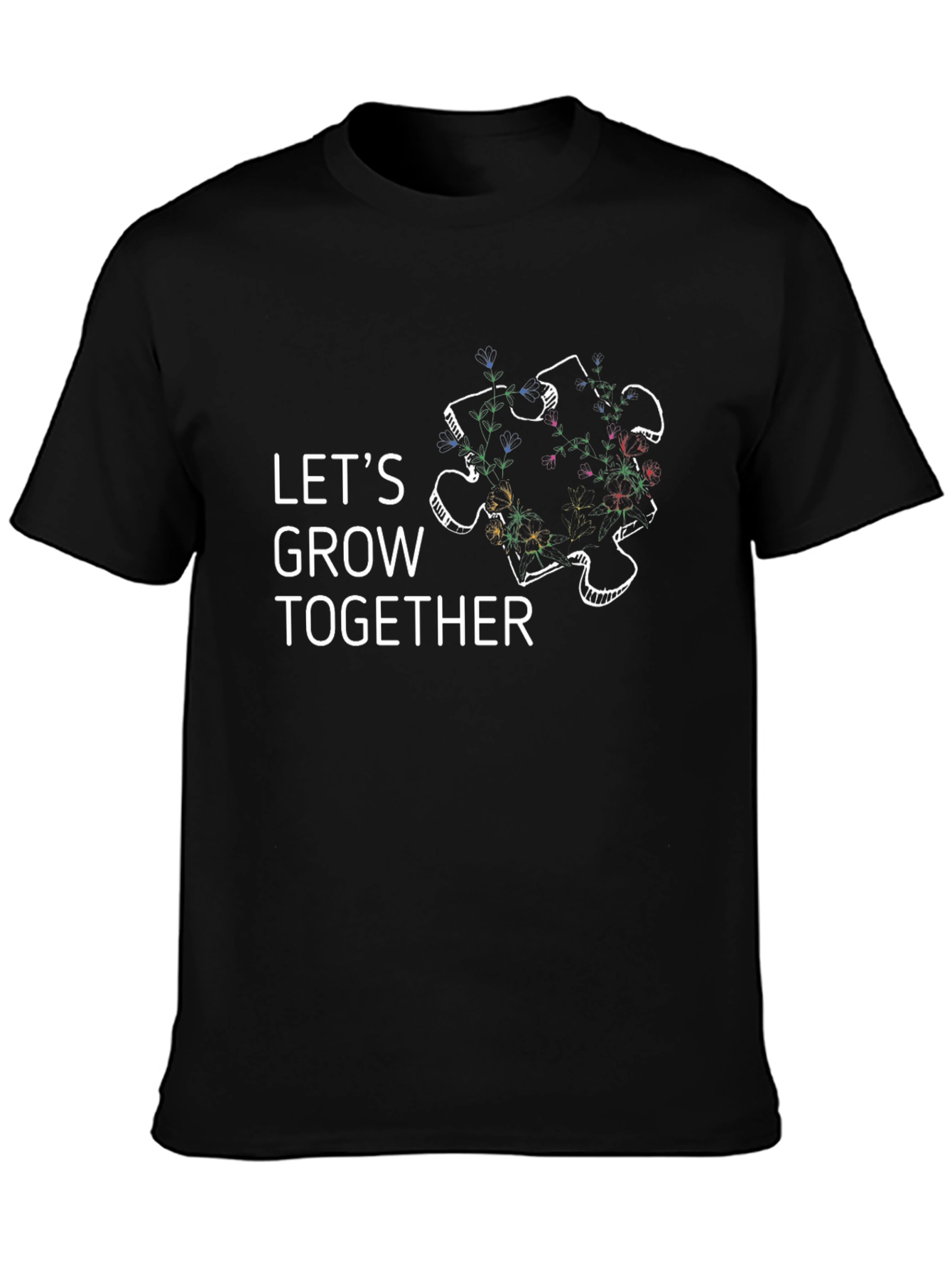 Lets Grow Together Autism Awareness T-Shirt