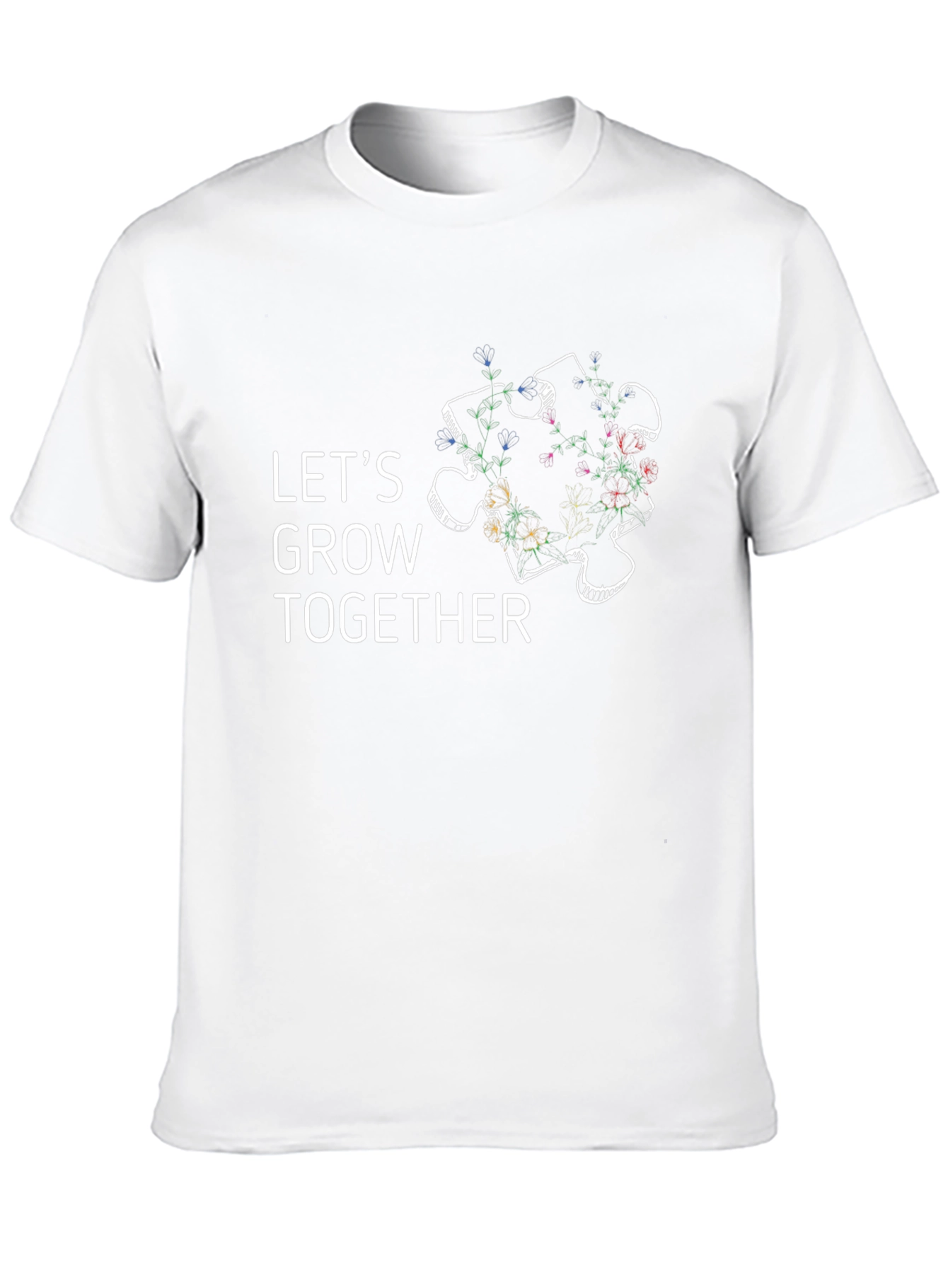 Lets Grow Together Autism Awareness T-Shirt