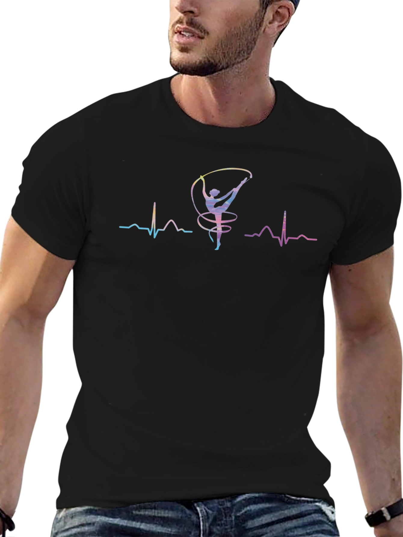 Gymnastics Heartbeat T-Shirt - Rhythmic Dance Tee