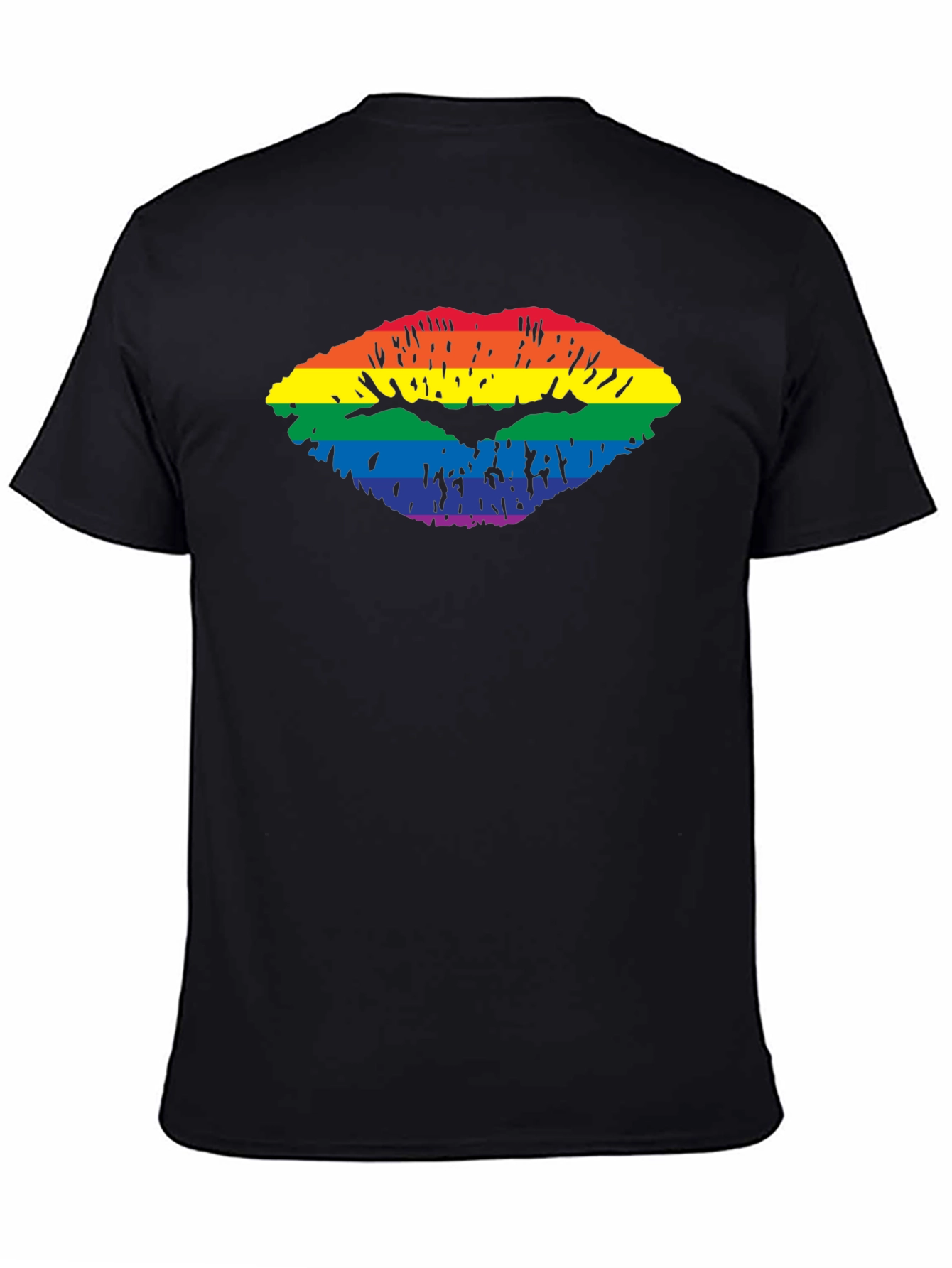 Pride Lips T-Shirt - LGBTQ+ Rainbow Kiss Tee