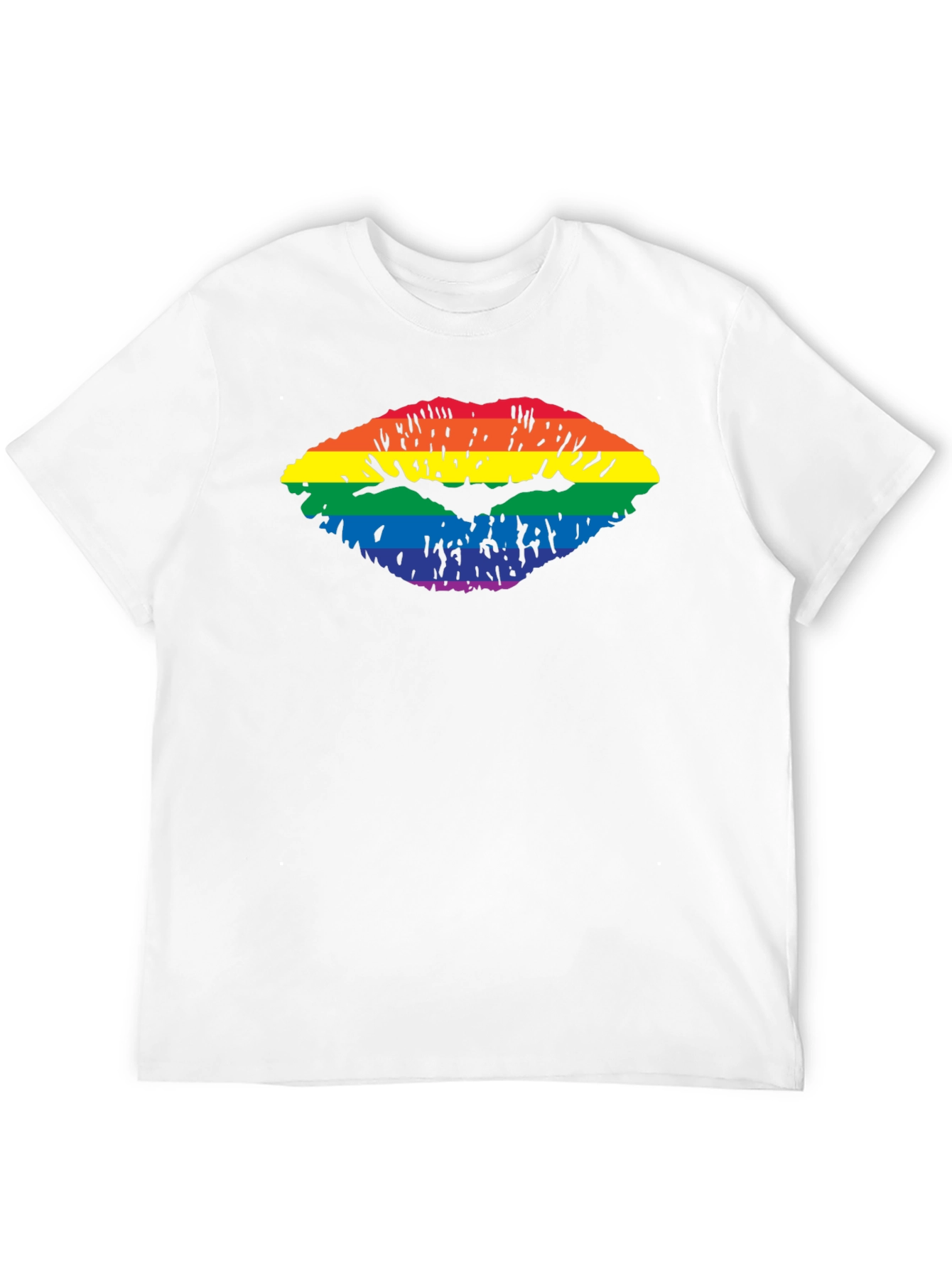 Pride Lips T-Shirt - LGBTQ+ Rainbow Kiss Tee