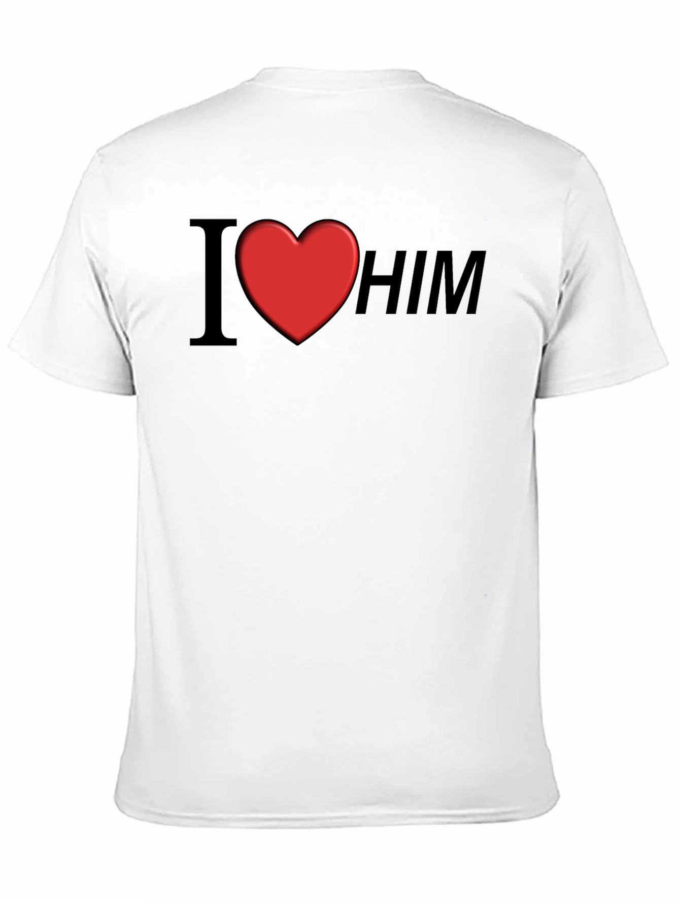 I Heart Him Graphic Tee - Black Unisex T-Shirt