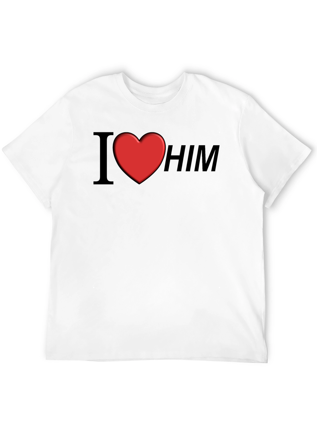 I Heart Him Graphic Tee - Black Unisex T-Shirt