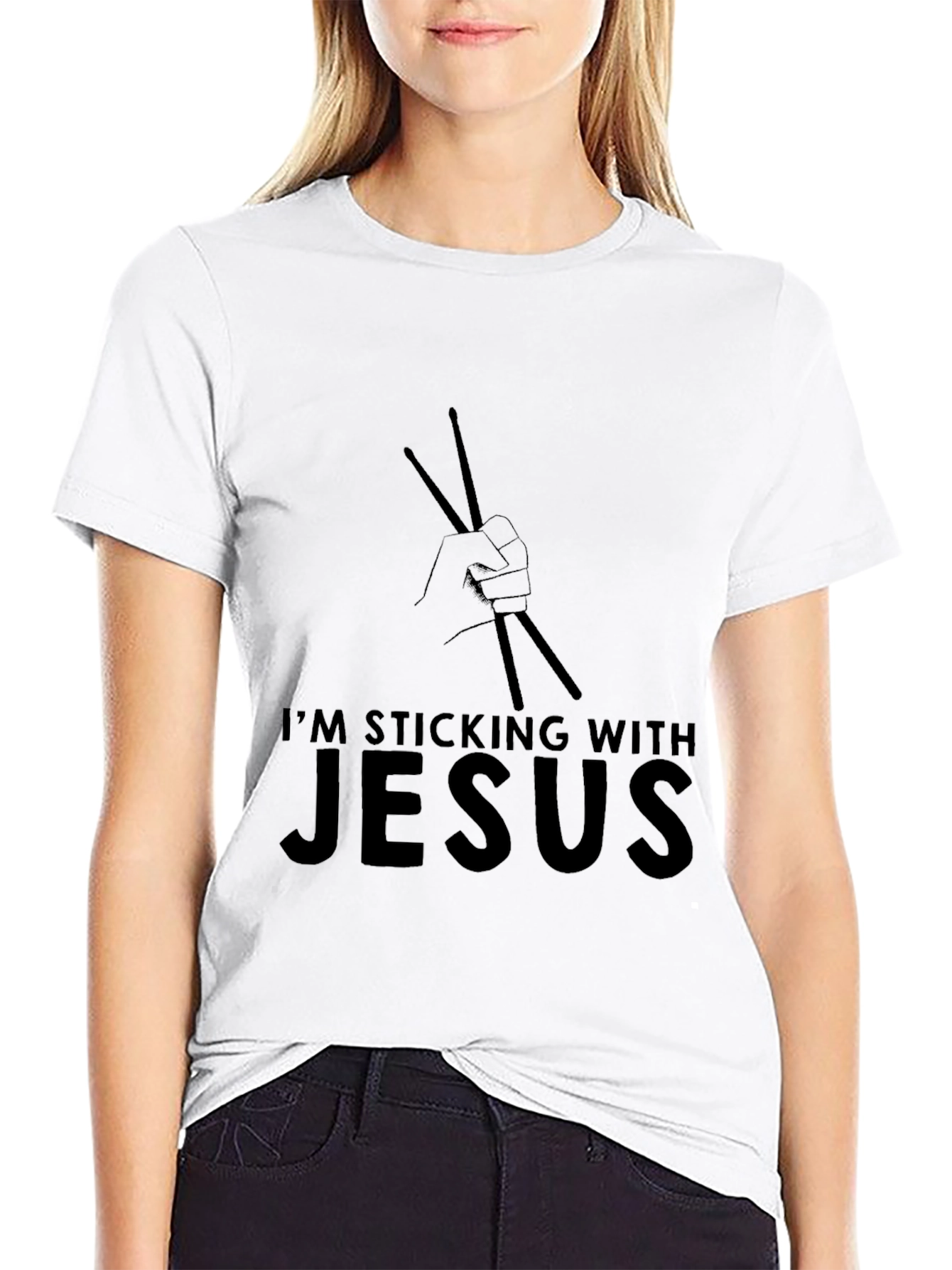 Im Sticking With Jesus Drummer T-Shirt