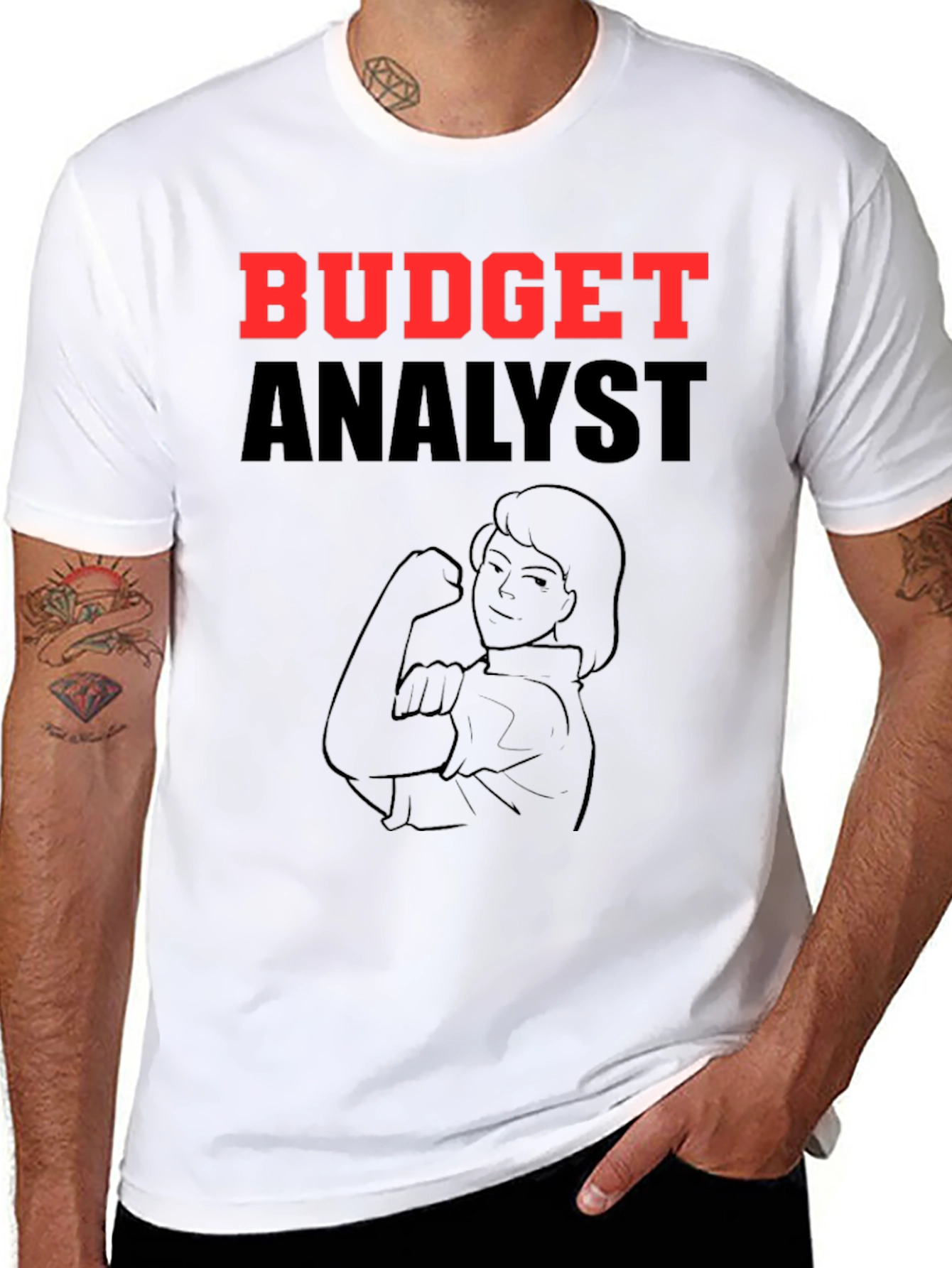 Budget Analyst T-Shirt - Rosie Riveter Graphic