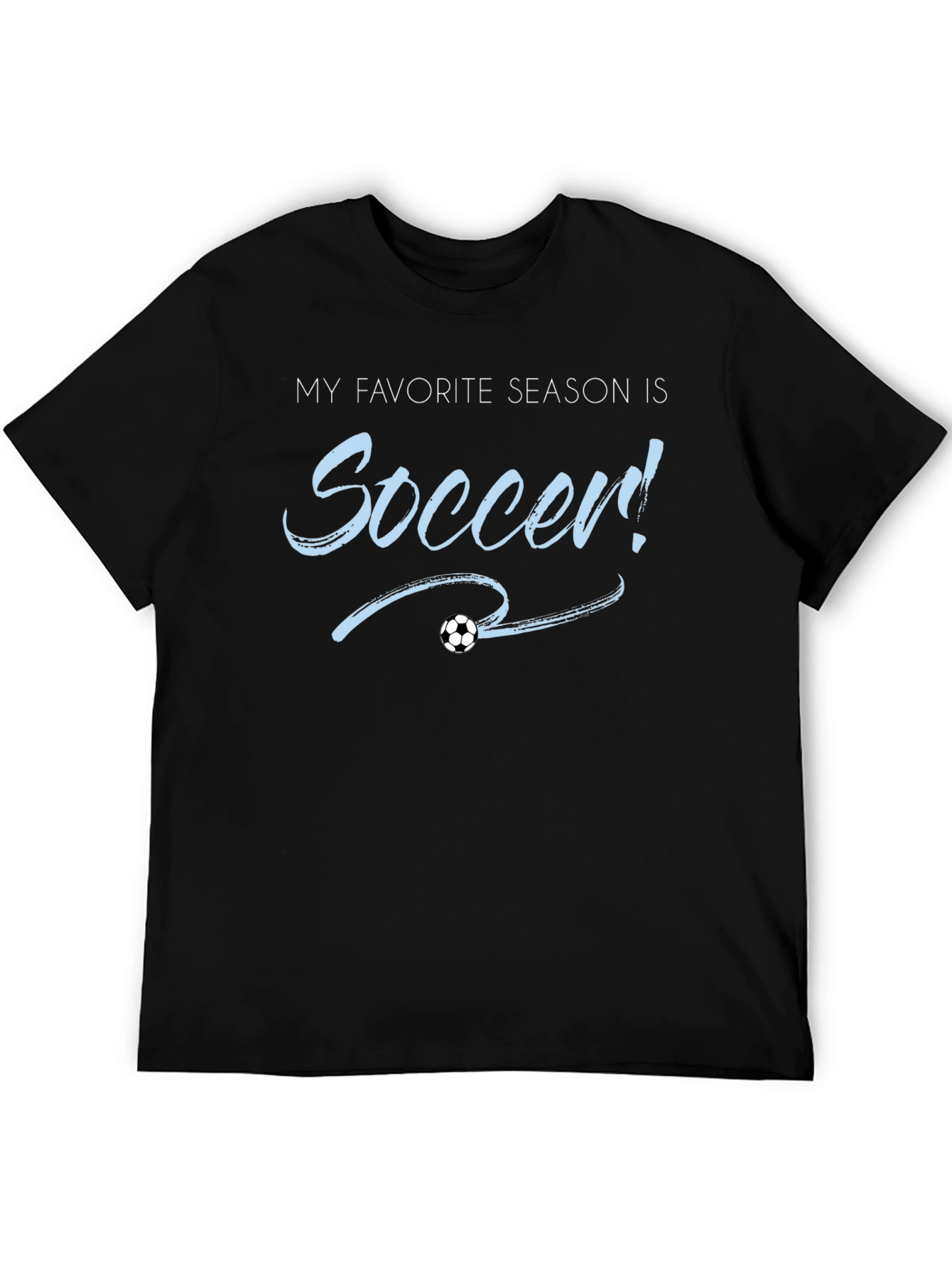 Soccer Season T-Shirt - Black Cotton Tee