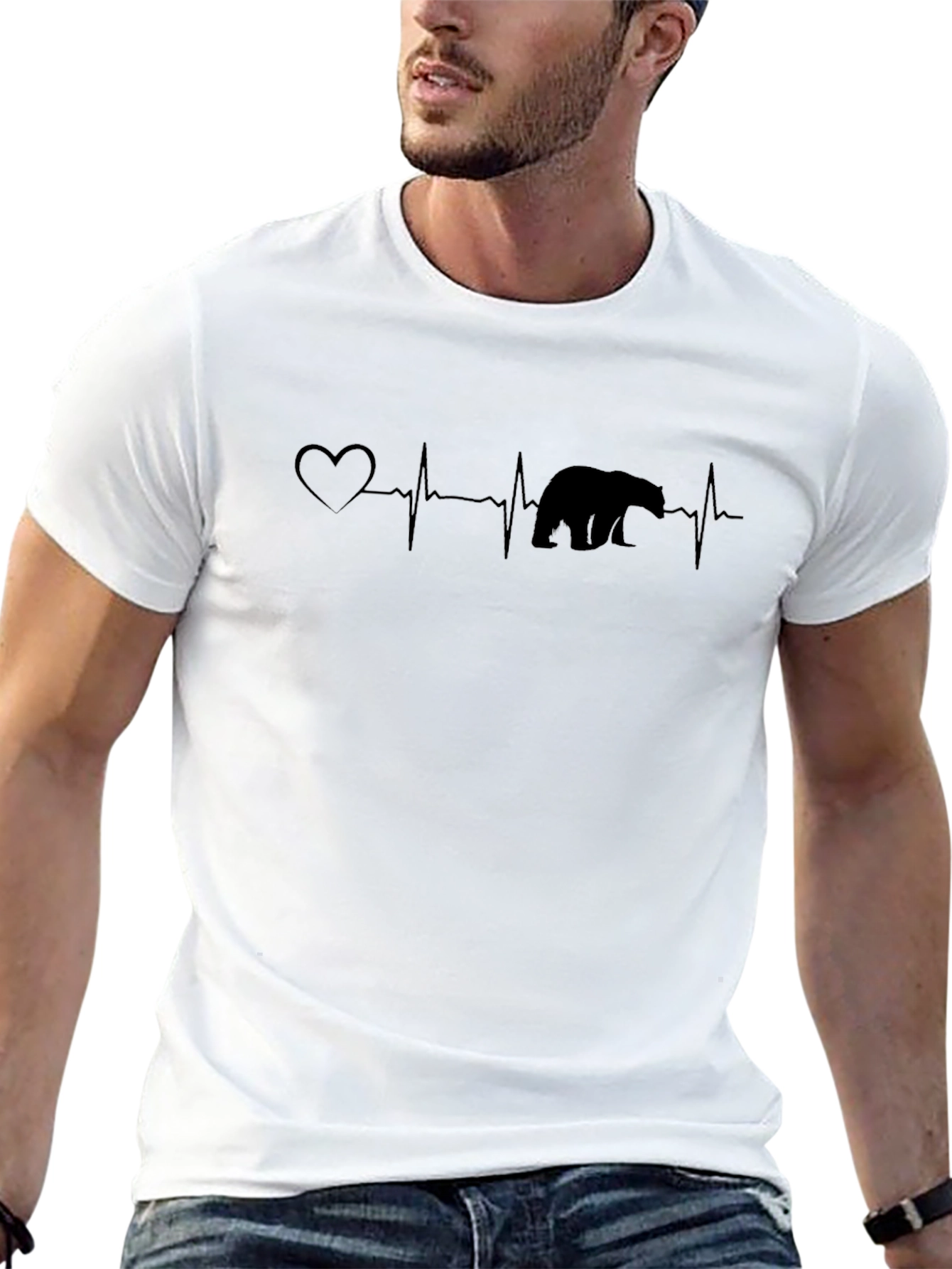Bear Heartbeat Graphic Tee