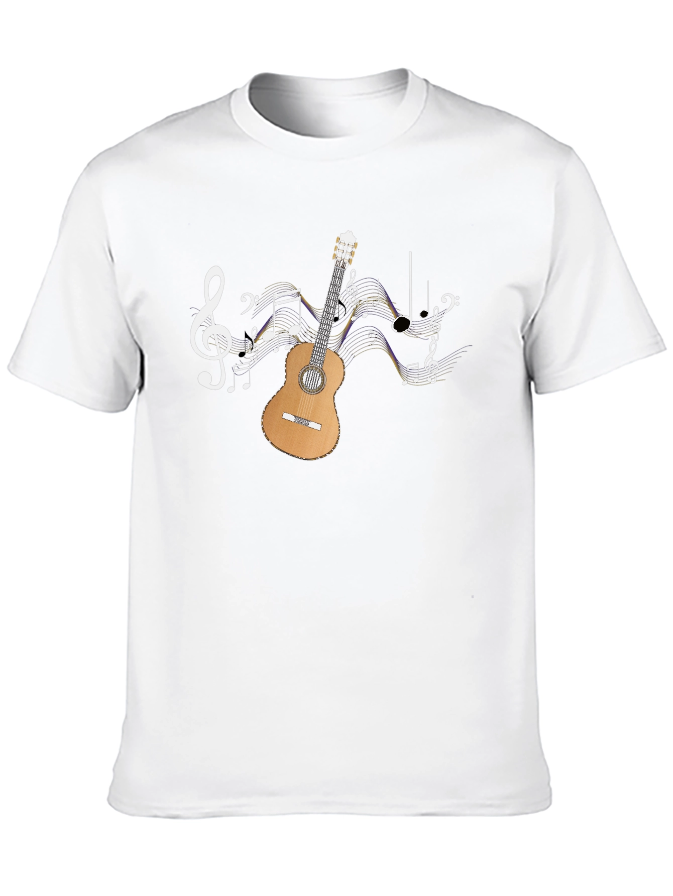 Musical Guitar T-Shirt - Black Graphic Tee