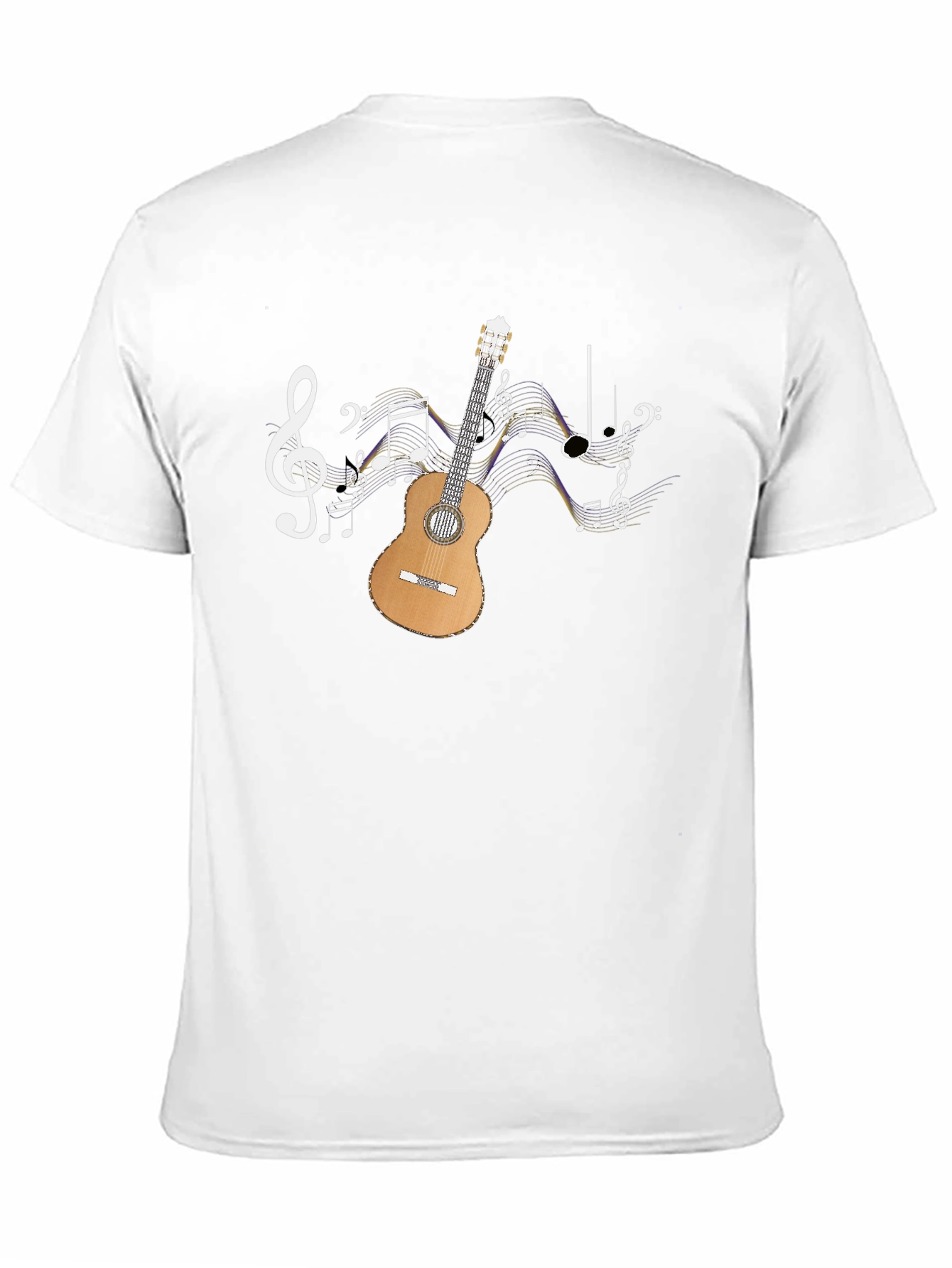 Musical Guitar T-Shirt - Black Graphic Tee