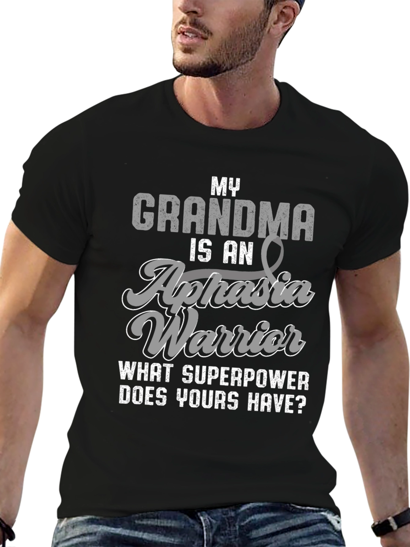 Grandma Aphasia Warrior T-Shirt - What Superpower?