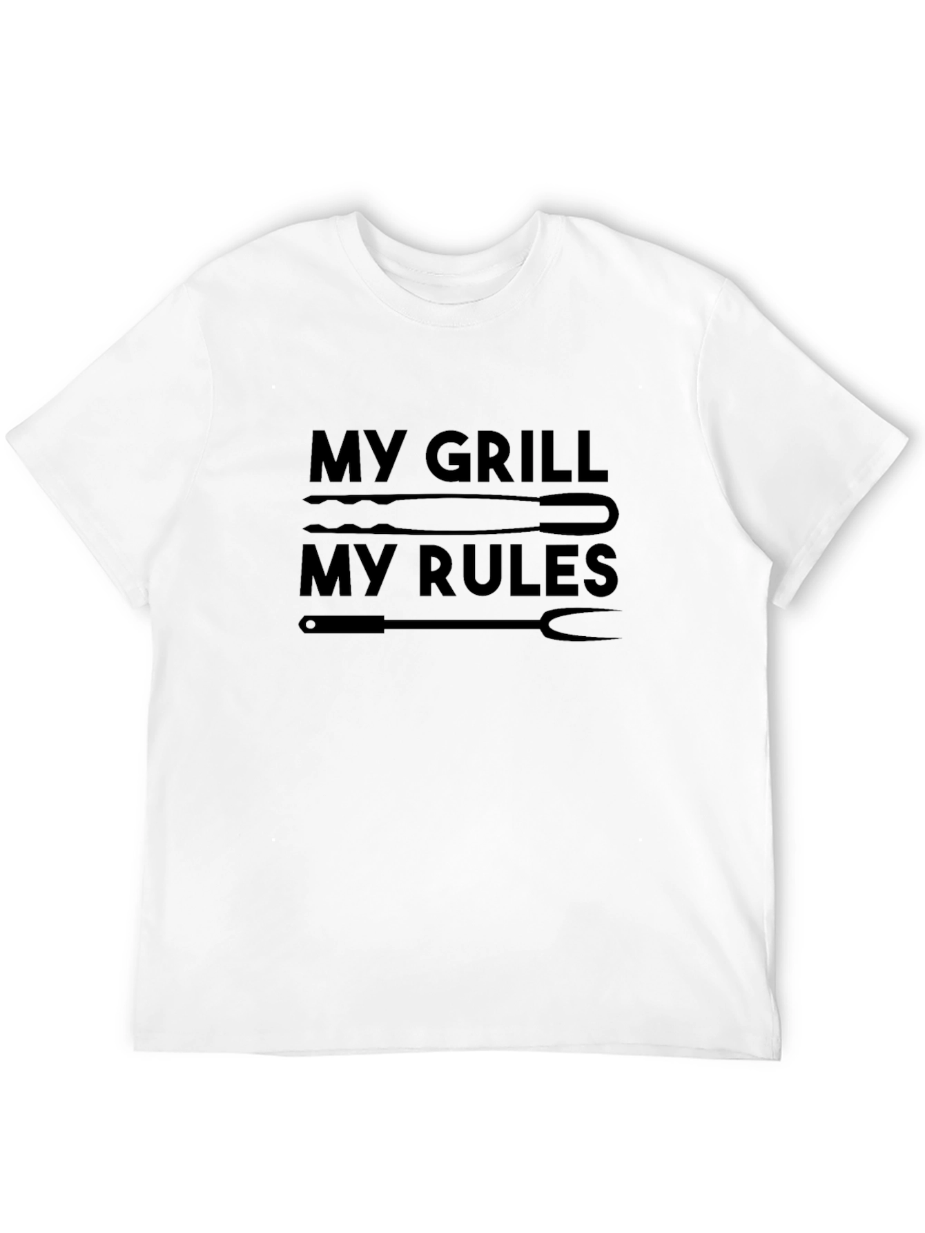 My Grill My Rules Black Graphic T-Shirt