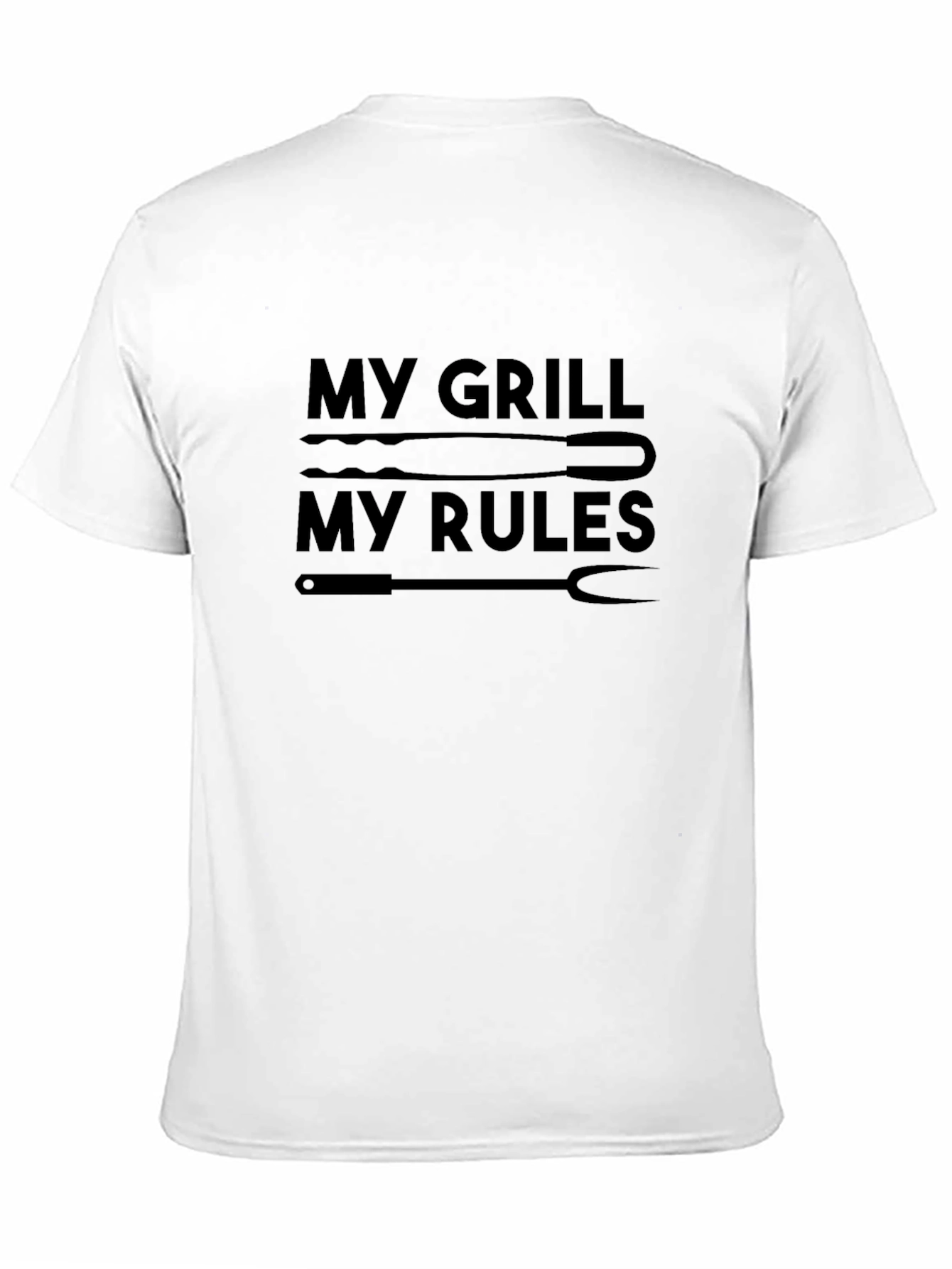 My Grill My Rules Black Graphic T-Shirt