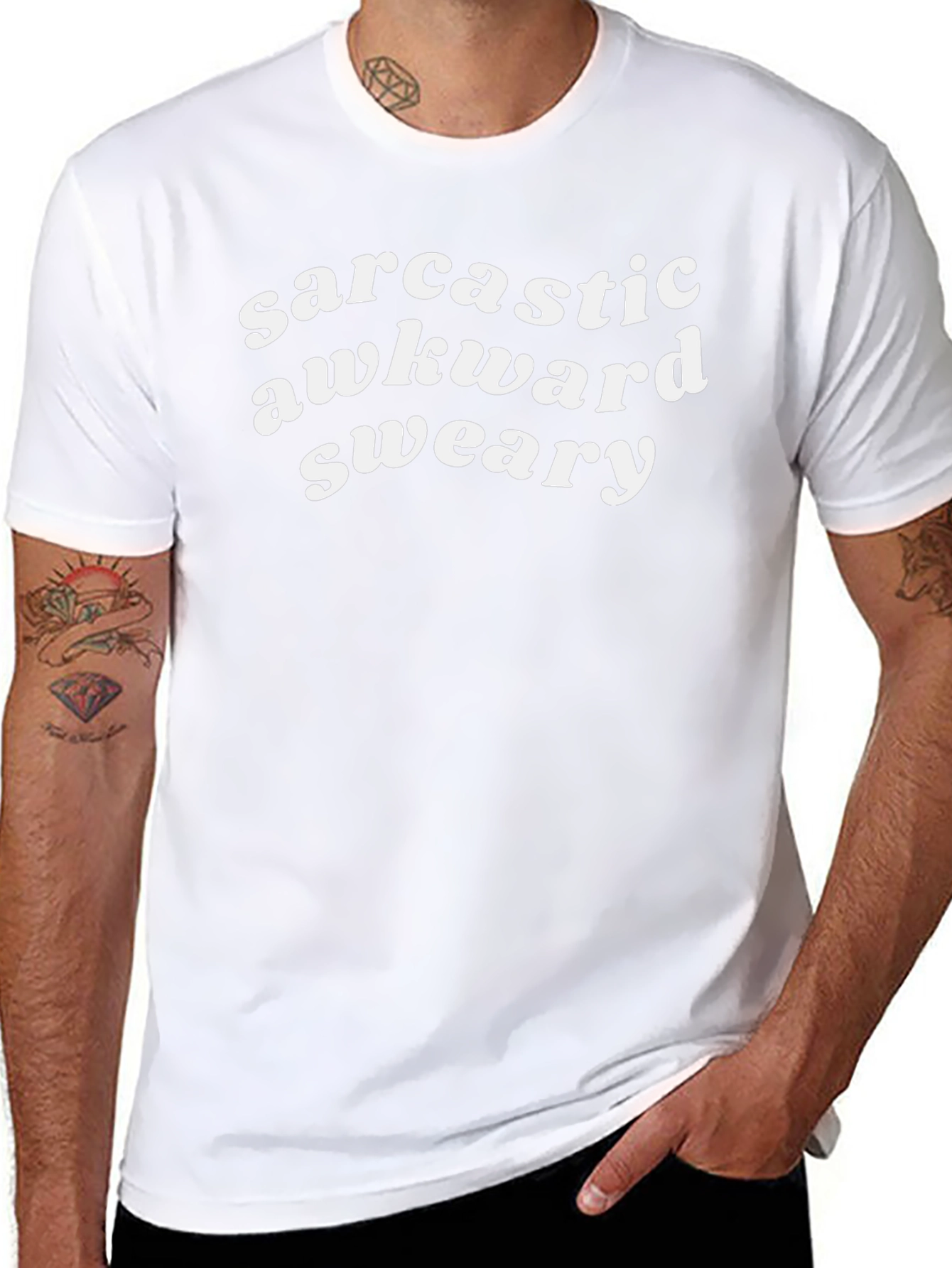 Sarcastic Awkward Sweary Black T-Shirt