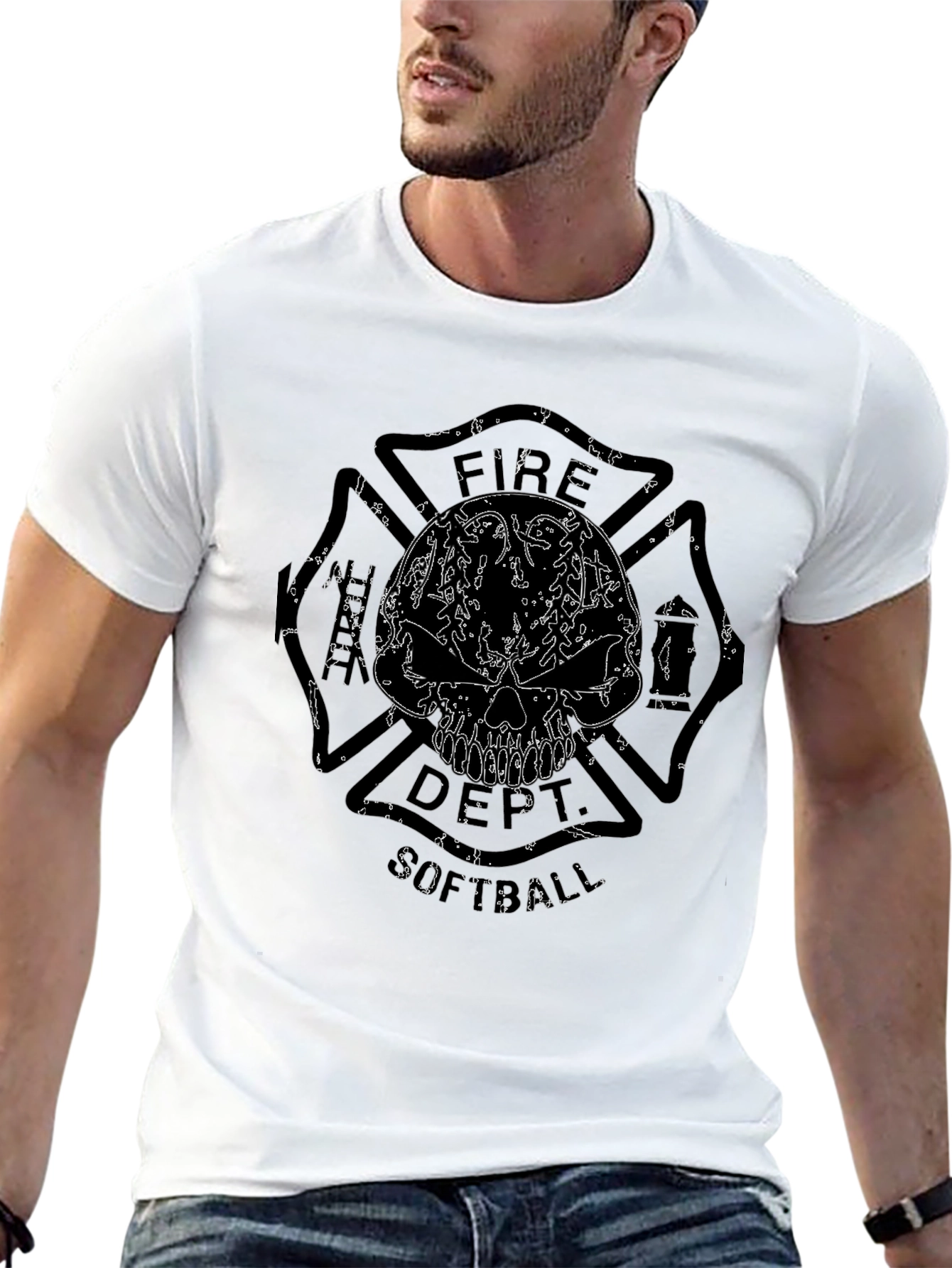 Fire Dept. Softball Graphic T-Shirt