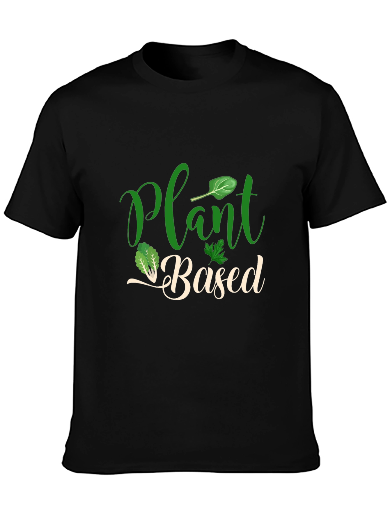 Plant Based Black T-Shirt Vegan Lifestyle Tee
