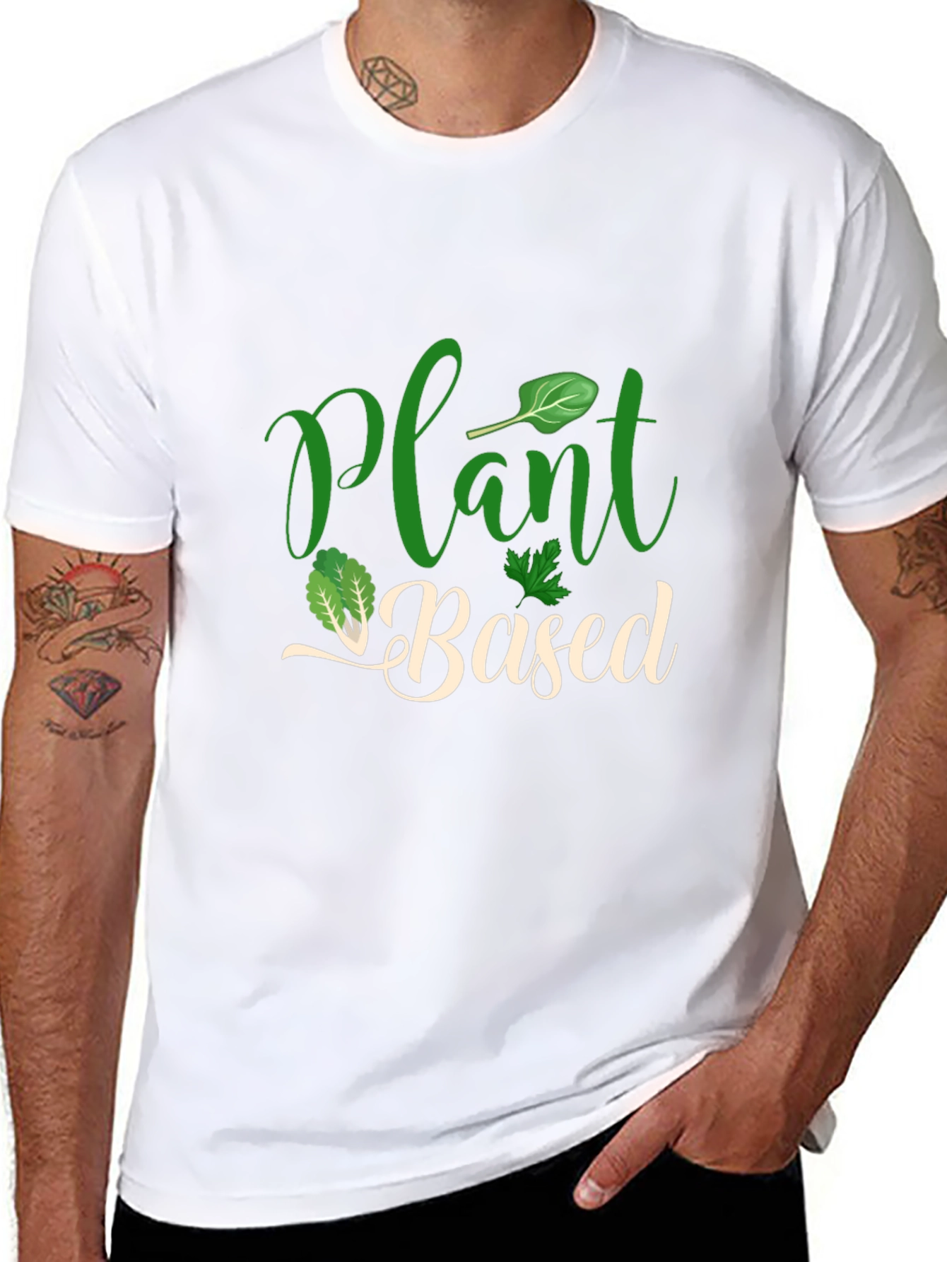 Plant Based Black T-Shirt Vegan Lifestyle Tee