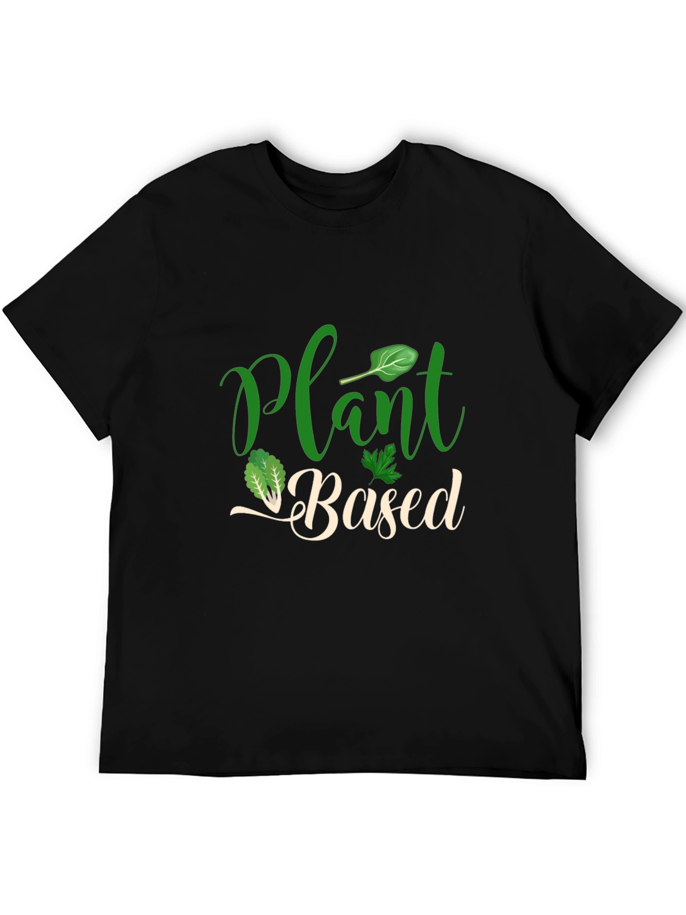 Plant Based Black T-Shirt Vegan Lifestyle Tee