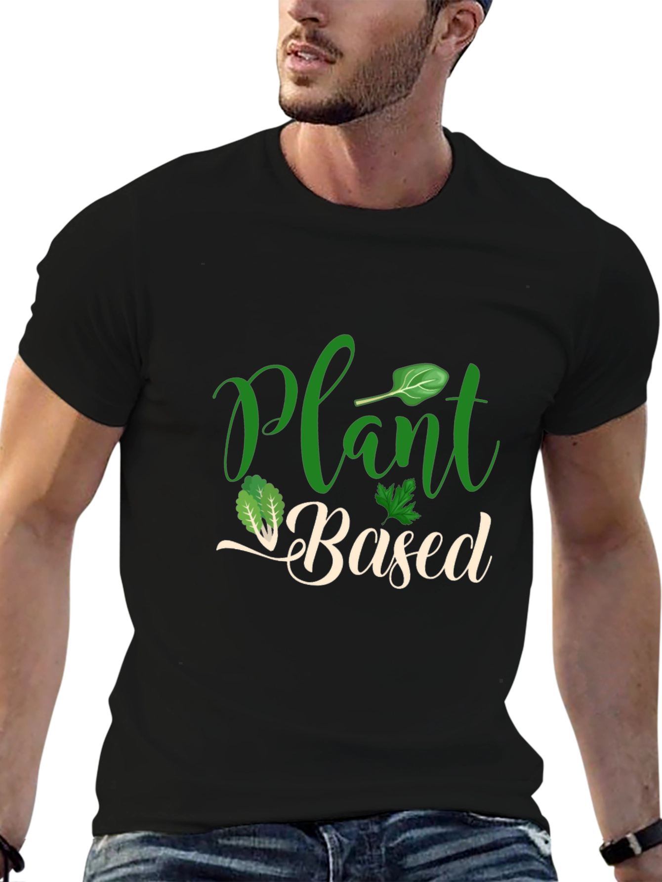 Plant Based Black T-Shirt Vegan Lifestyle Tee