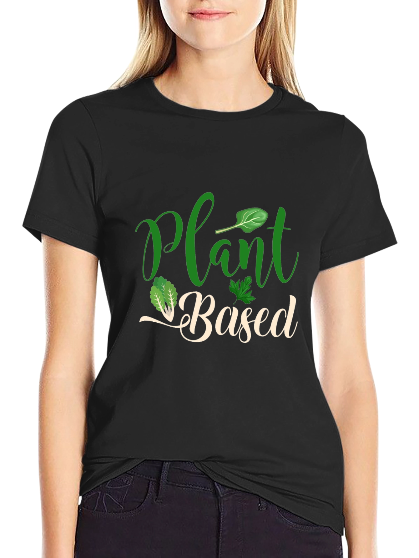 Plant Based Black T-Shirt Vegan Lifestyle Tee