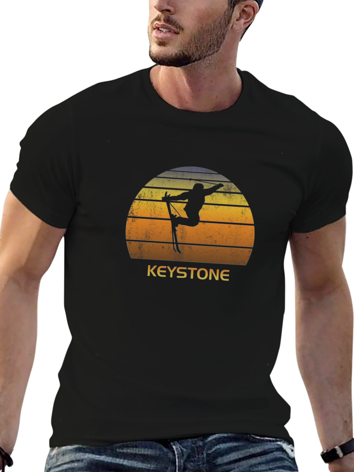 Keystone Ski Sunset Black T-Shirt