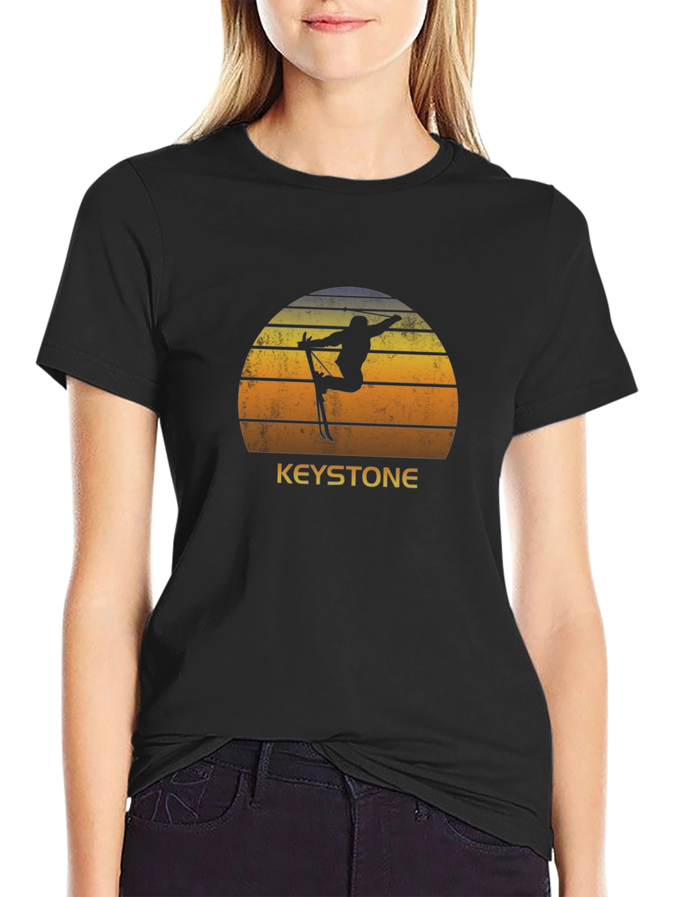 Keystone Ski Sunset Black T-Shirt
