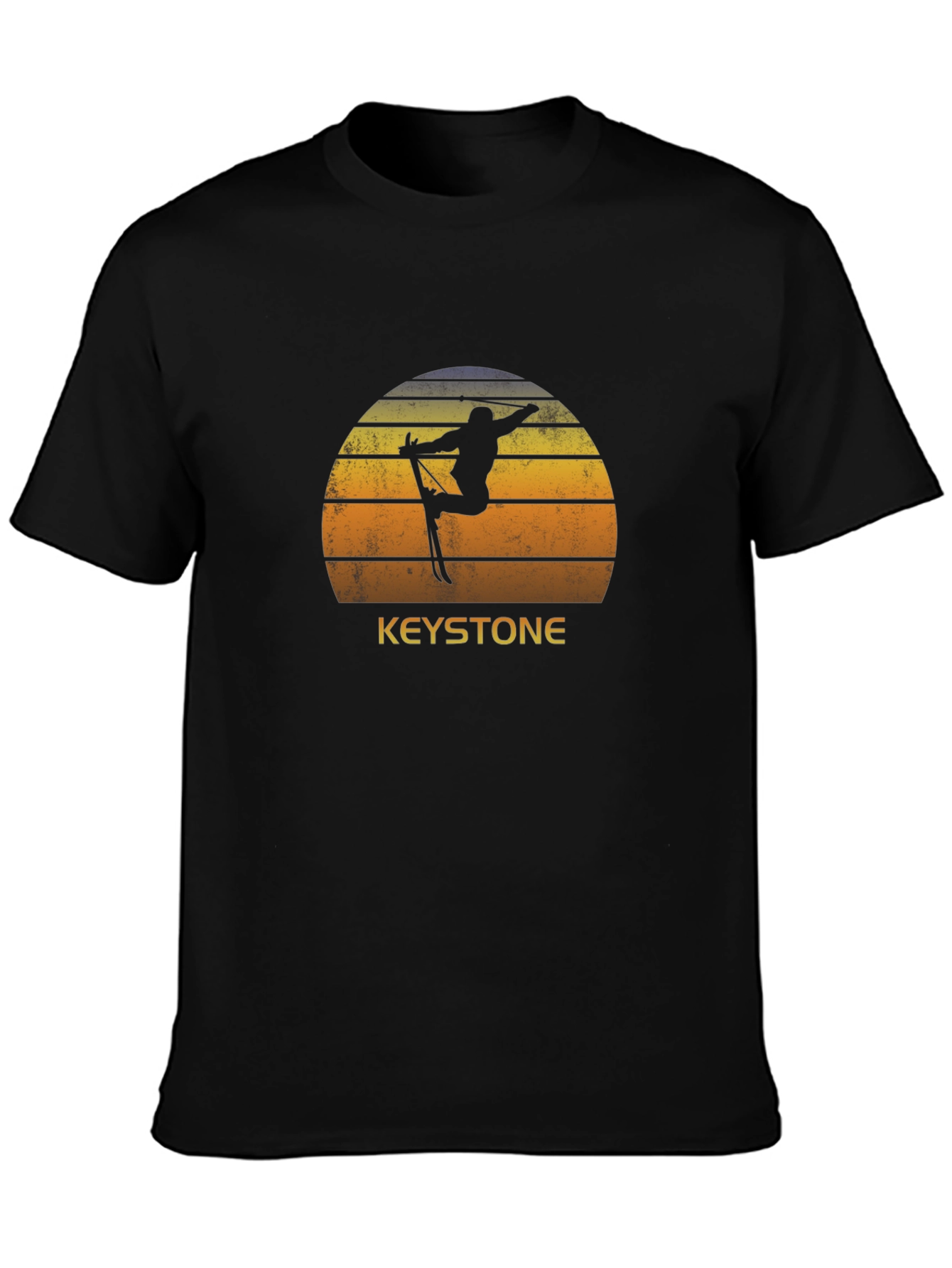 Keystone Ski Sunset Black T-Shirt