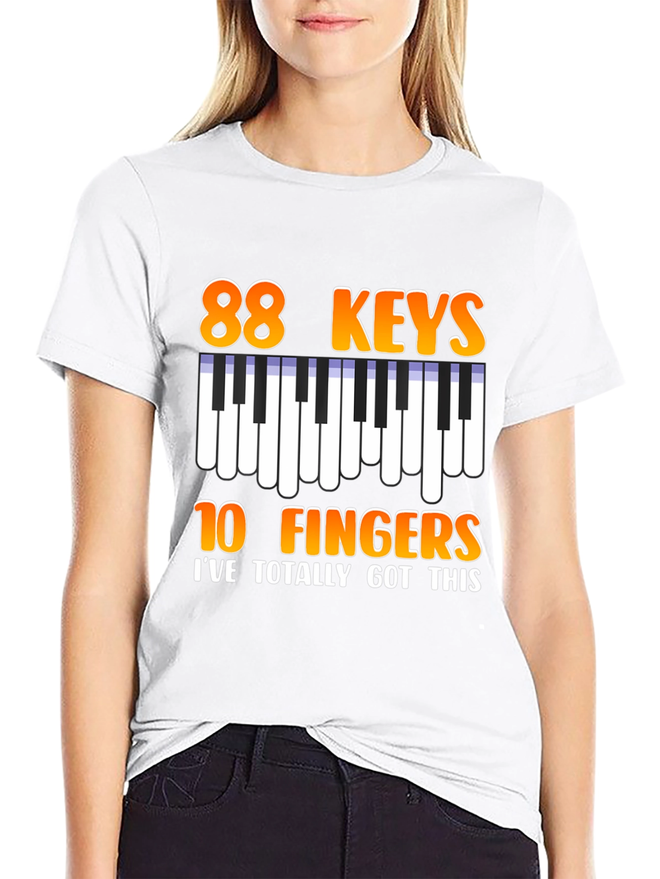 88 Keys 10 Fingers Graphic T-Shirt