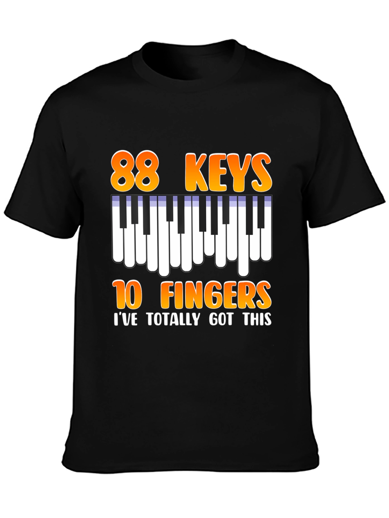 88 Keys 10 Fingers Graphic T-Shirt