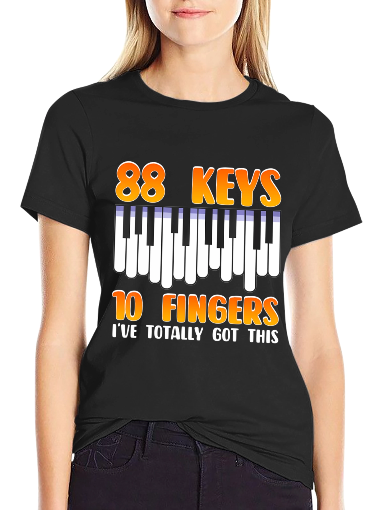 88 Keys 10 Fingers Graphic T-Shirt