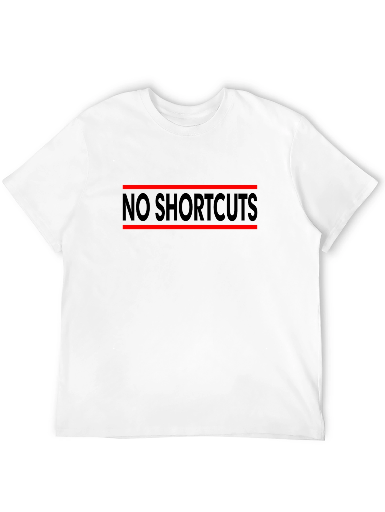 No Shortcuts Graphic Tee - Motivational Black T-Shirt