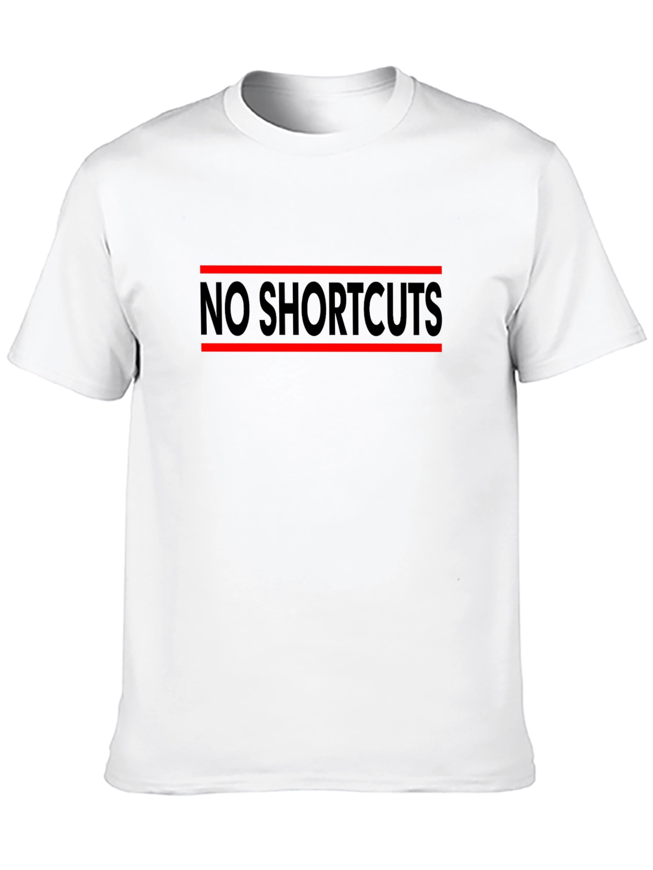No Shortcuts Graphic Tee - Motivational Black T-Shirt