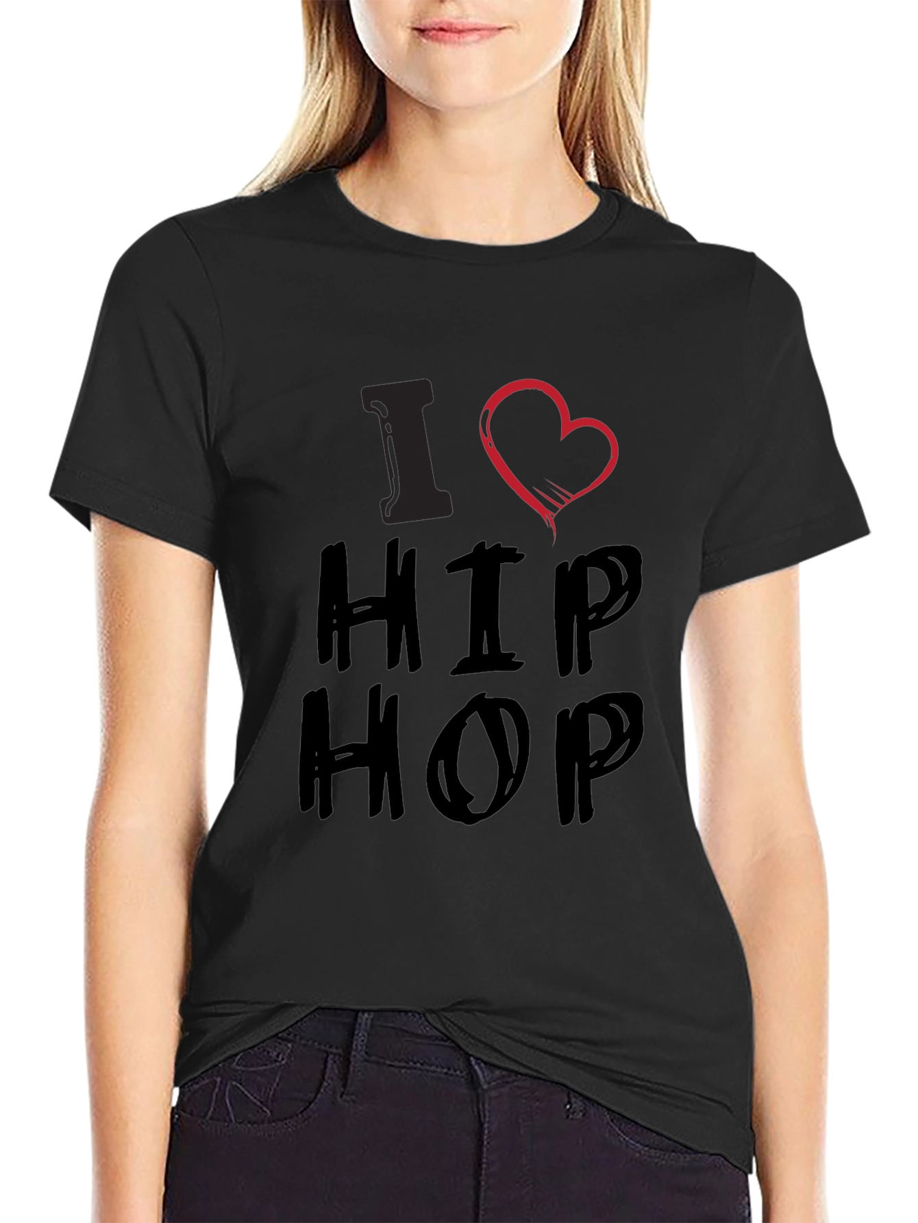I Heart Hip Hop Graphic T-Shirt - Casual Wear