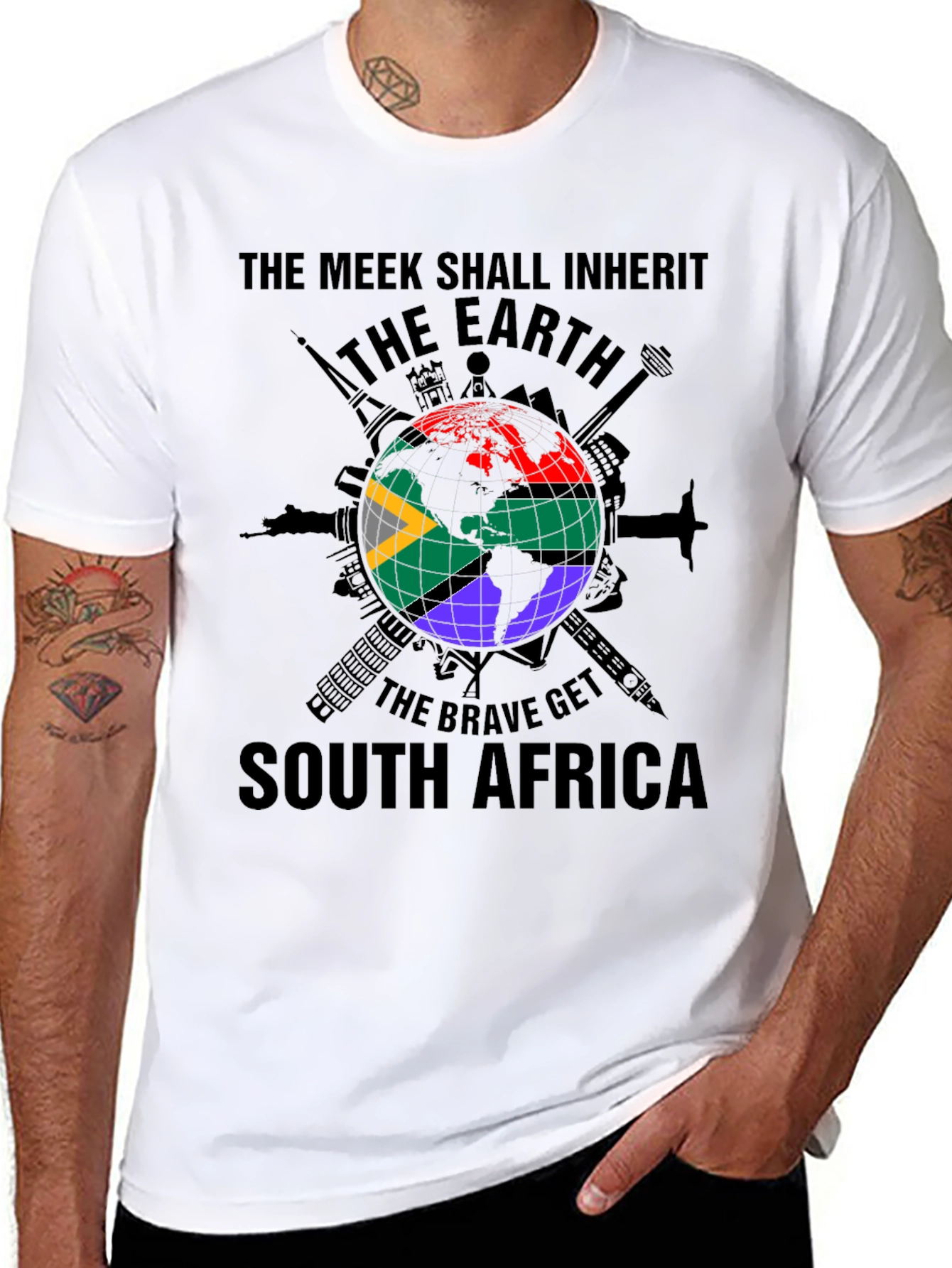 Meek Earth South Africa Graphic T-Shirt