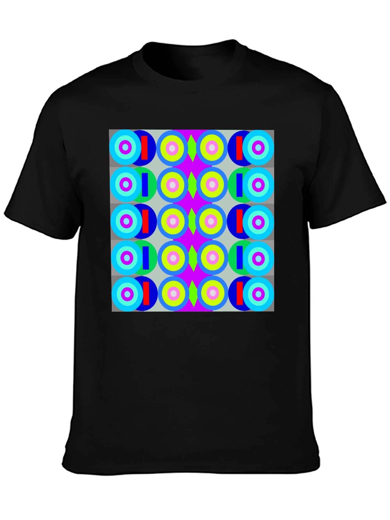 Retro Geometric Pattern T-Shirt