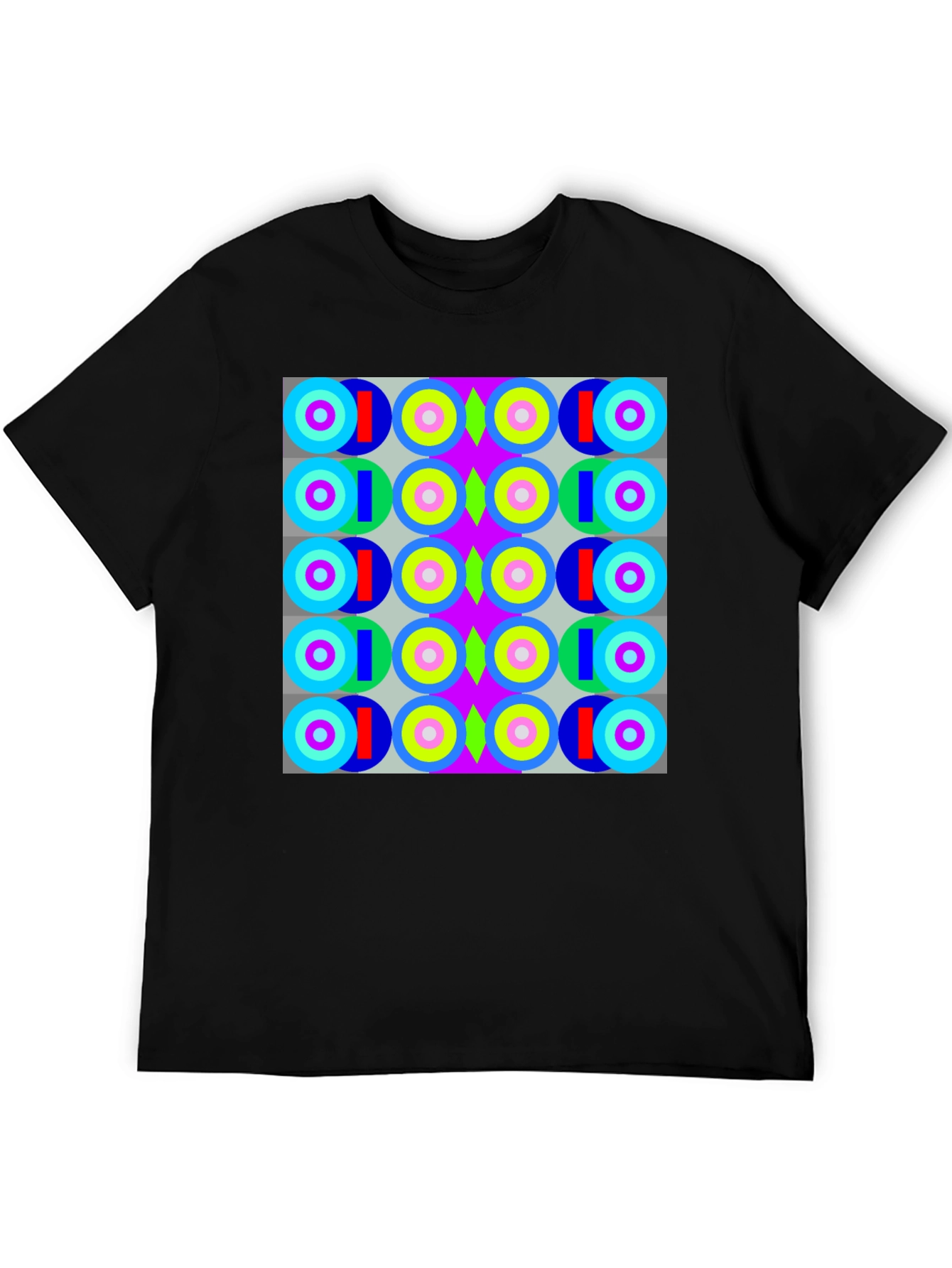 Retro Geometric Pattern T-Shirt