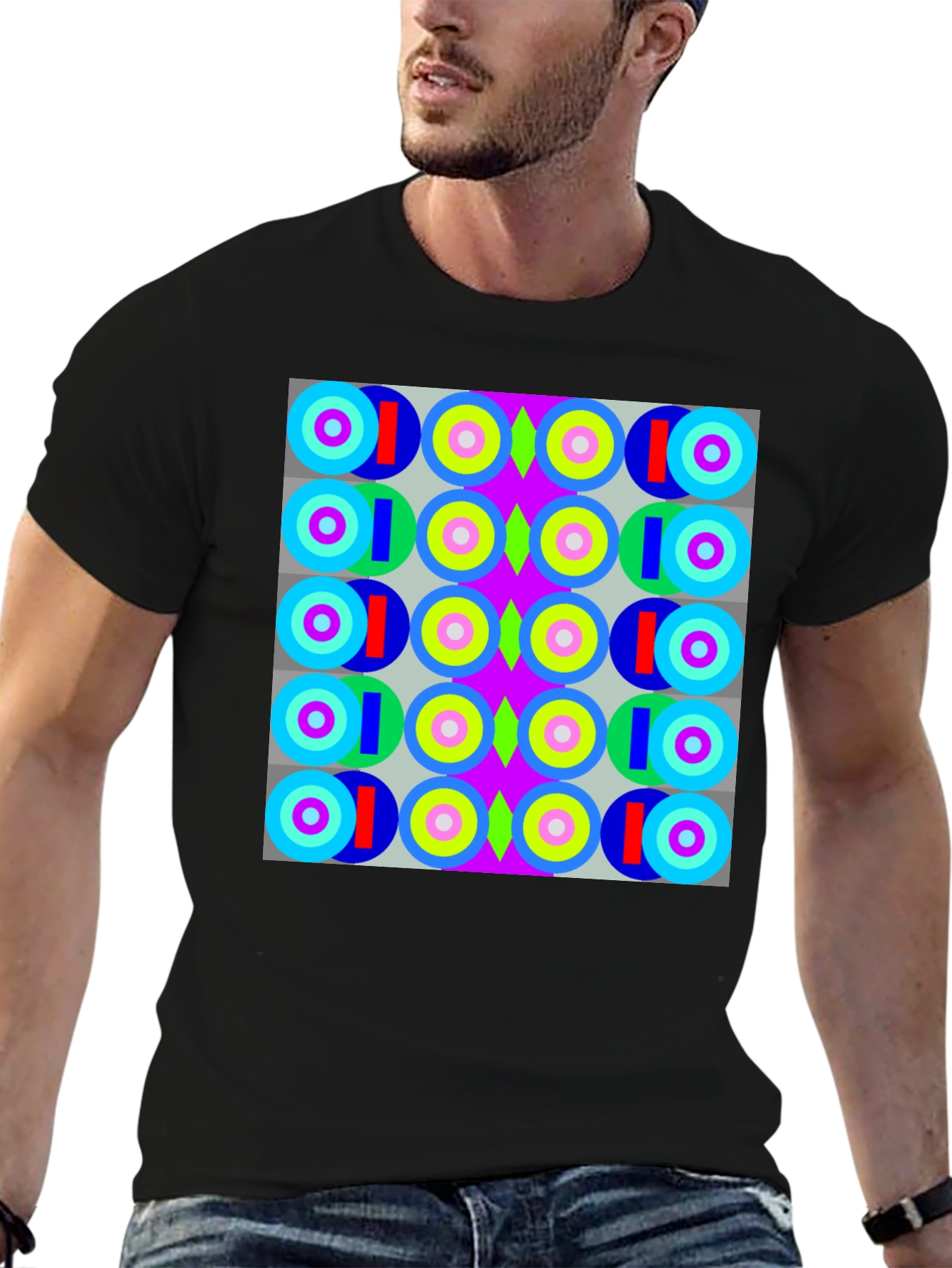 Retro Geometric Pattern T-Shirt