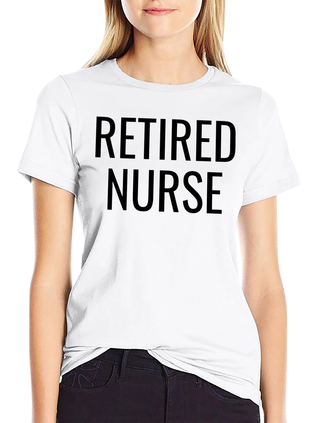Retired Nurse T-Shirt - Black Graphic Tee